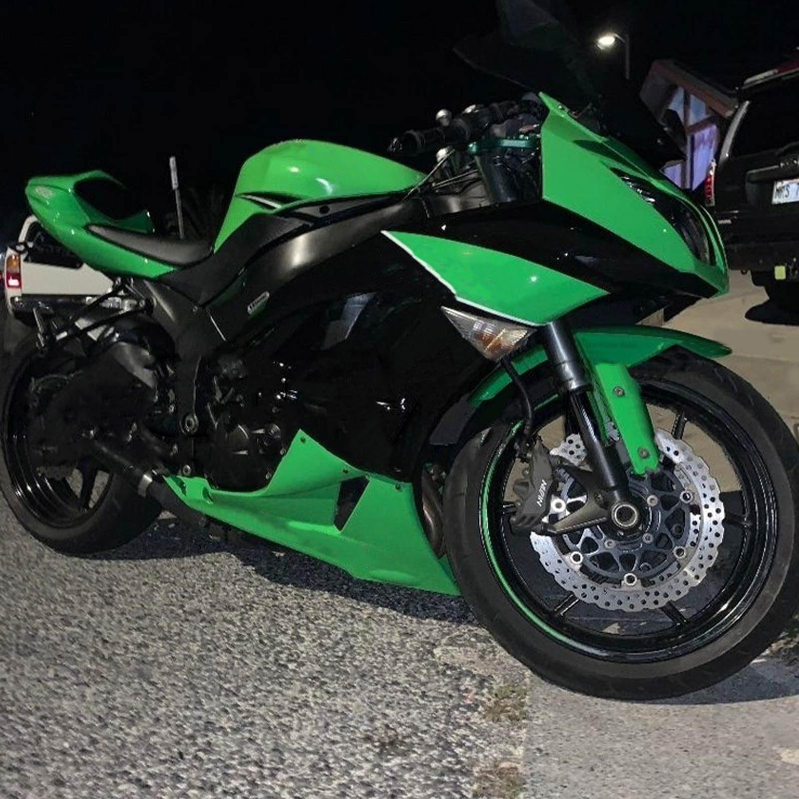 2009-2012 Kawasaki ZX6R 636 Amotopart Injection Fairing Kit Bodywork Plastic ABS #104