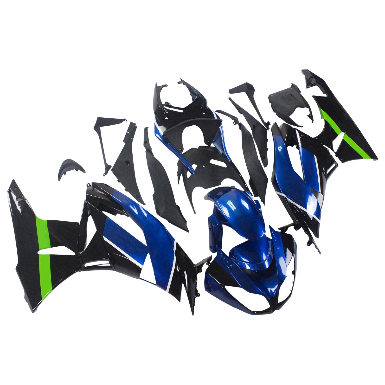 2009-2012 Kawasaki ZX6R 636 Amotopart Injection Fairing Kit Bodywork Plastic ABS #115