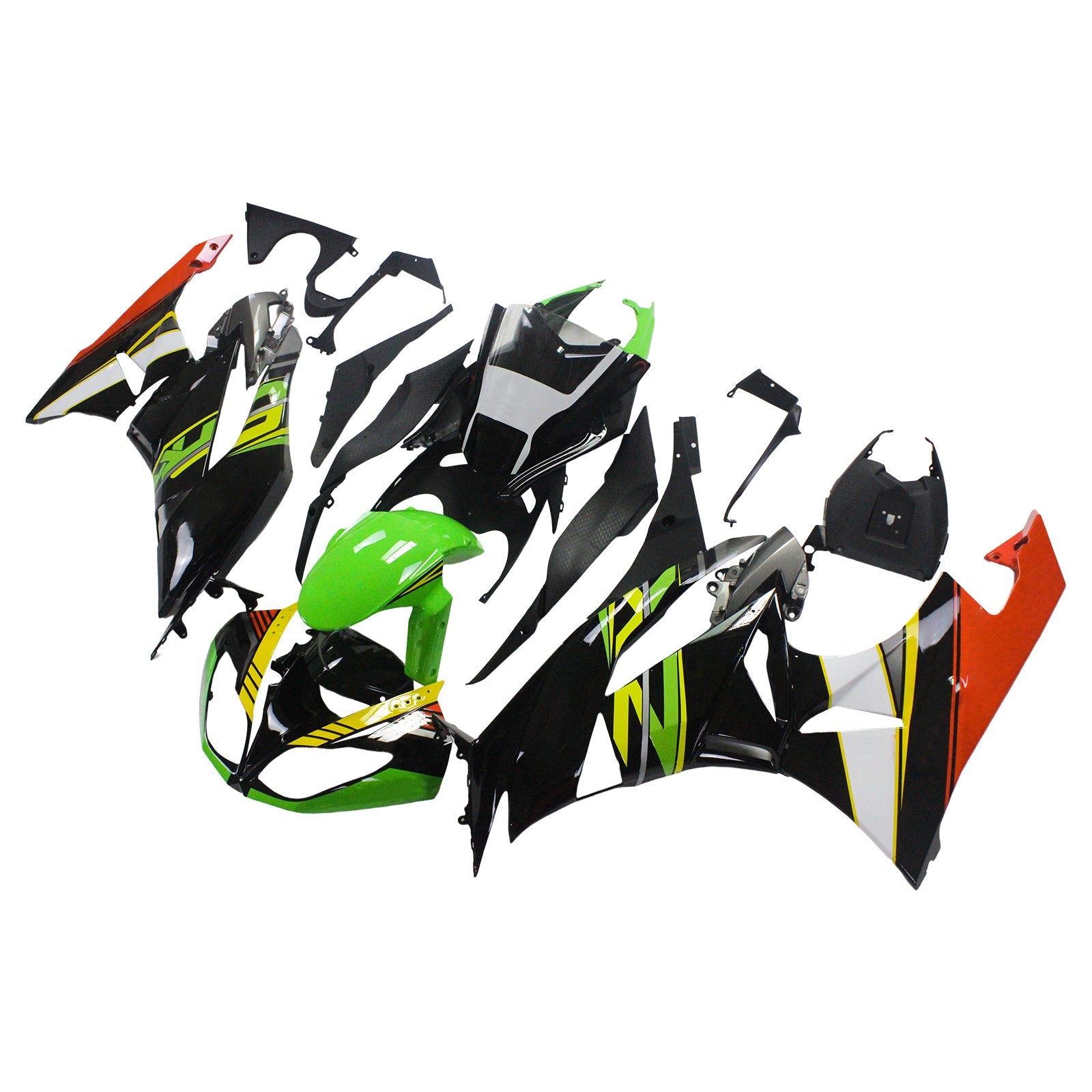 2009-2012 Kawasaki ZX6R 636 Amotopart Injection Fairing Kit Bodywork Plastic ABS #116