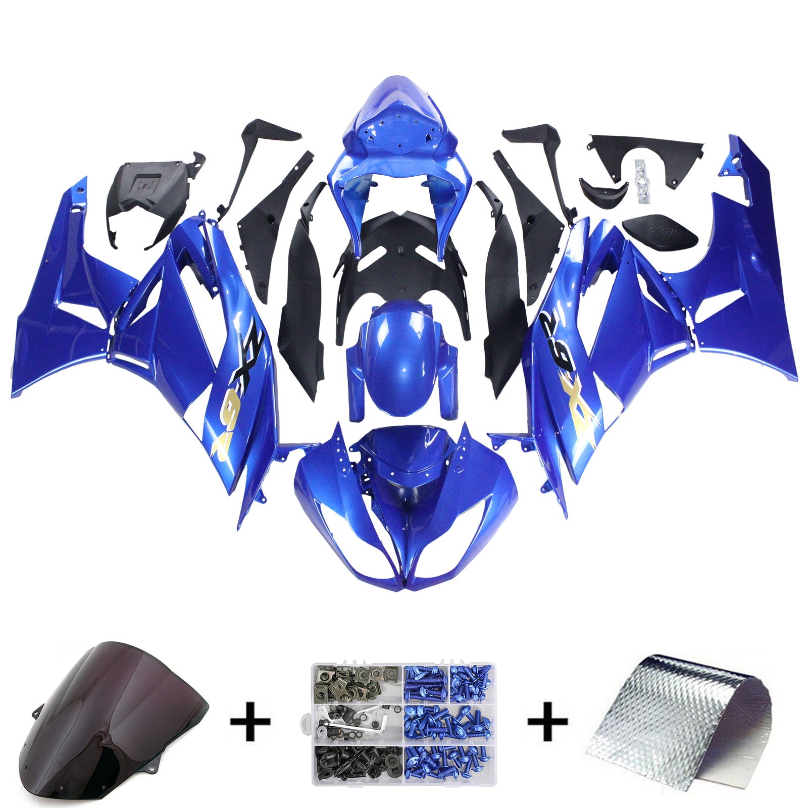 2009-2012 Kawasaki ZX6R 636 Fairing Kit Bodywork Plastic ABS