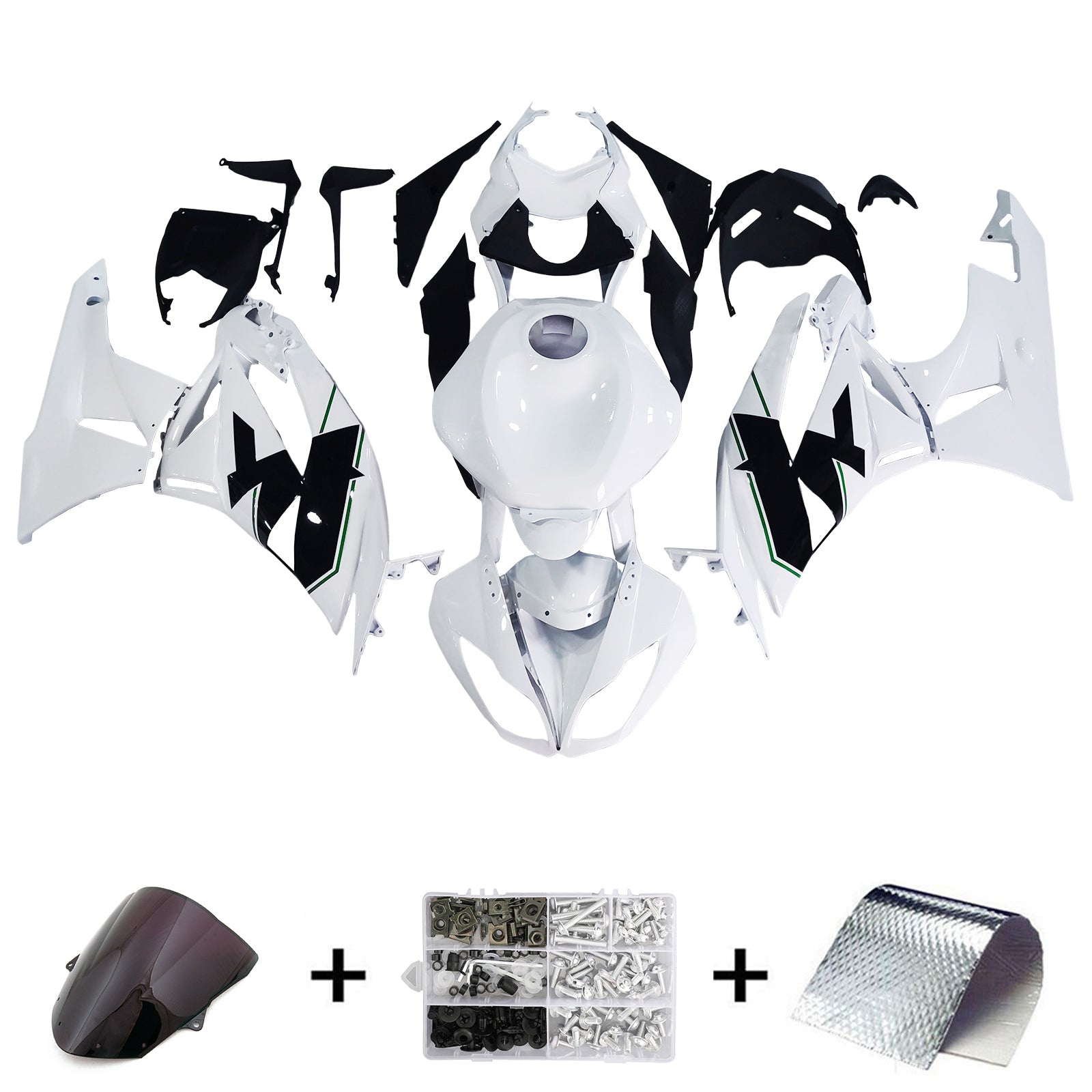 2009-2012 Kawasaki ZX6R 636 Fairing Kit Bodywork Plastic ABS