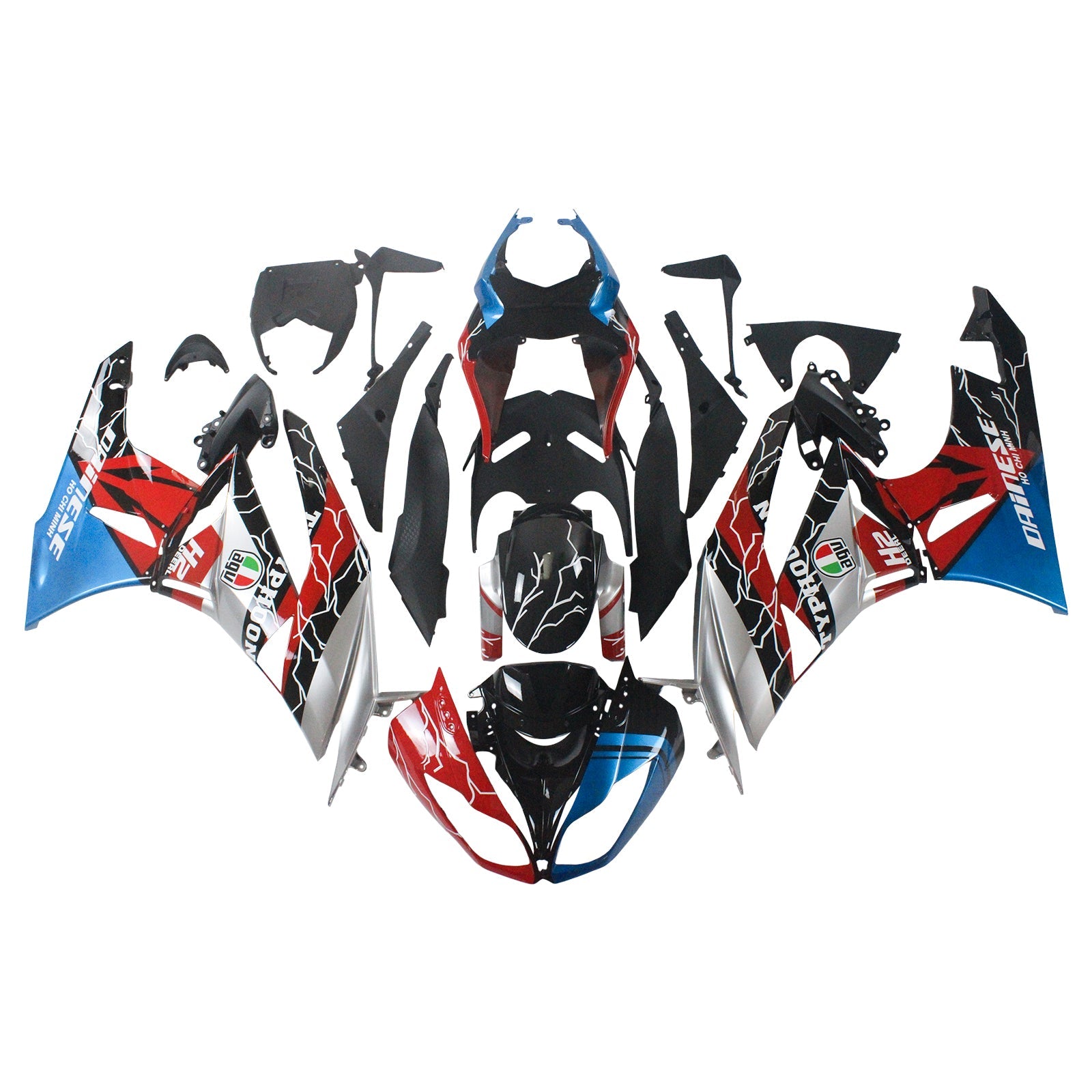 2009-2012 Kawasaki ZX6R 636 Fairing Kit Bodywork Plastic ABS