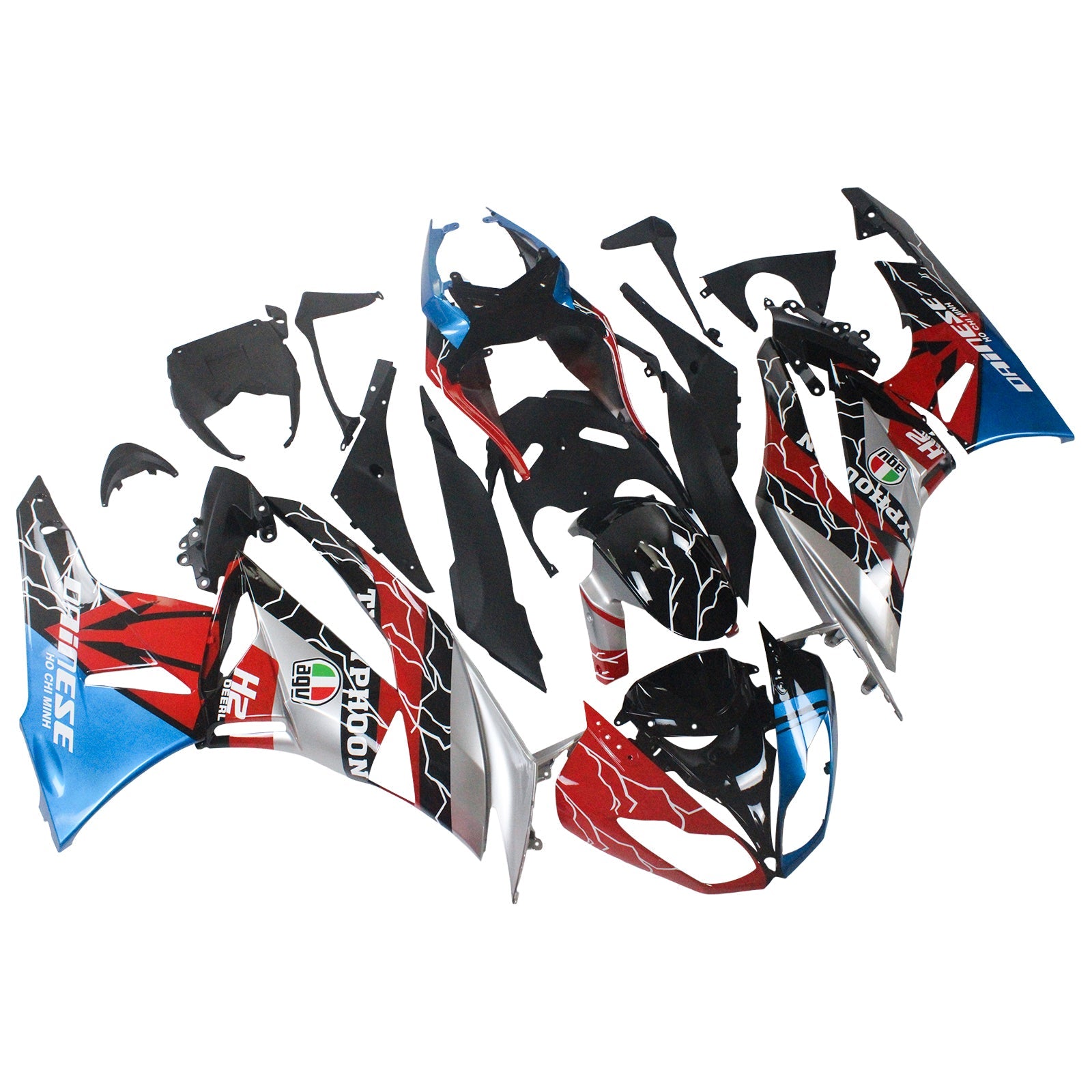 2009-2012 Kawasaki ZX6R 636 Fairing Kit Bodywork Plastic ABS