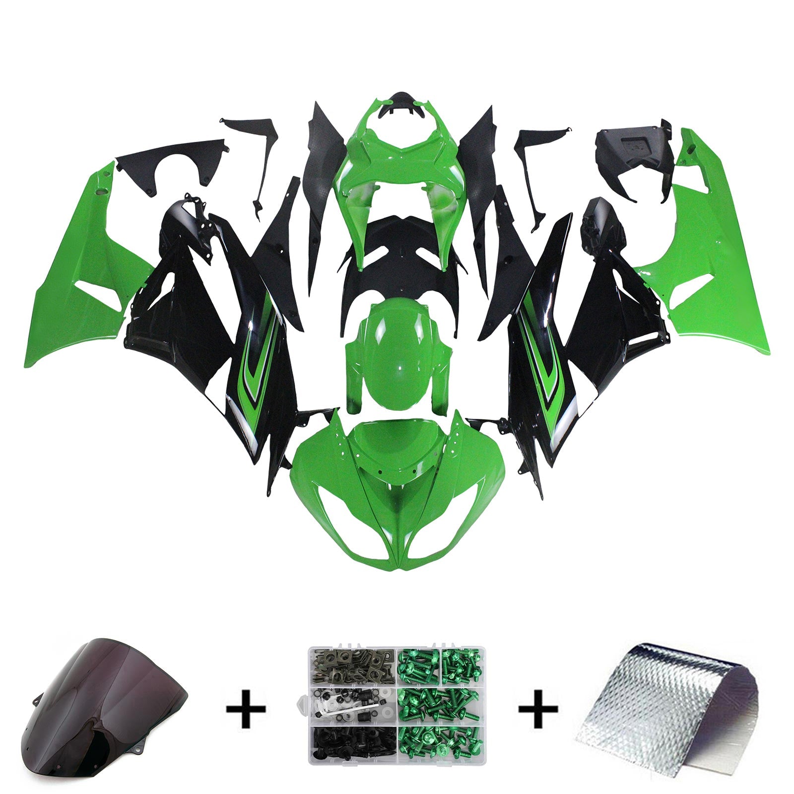 2009-2012 Kawasaki ZX6R 636 Fairing Kit Bodywork Plastic ABS