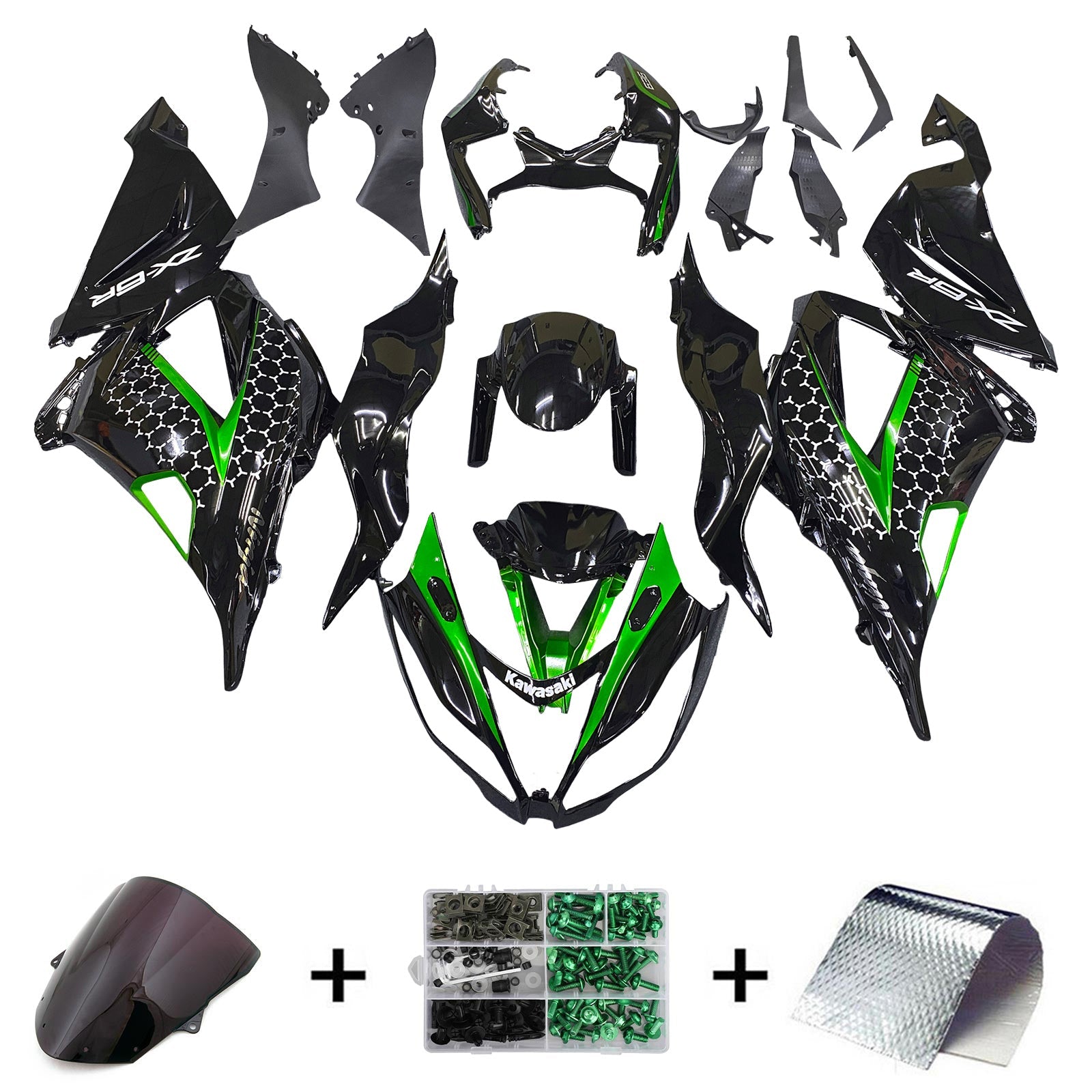 2013-2018 Kawasaki ZX6R 636 Fairing Kit Bodywork Plastic ABS