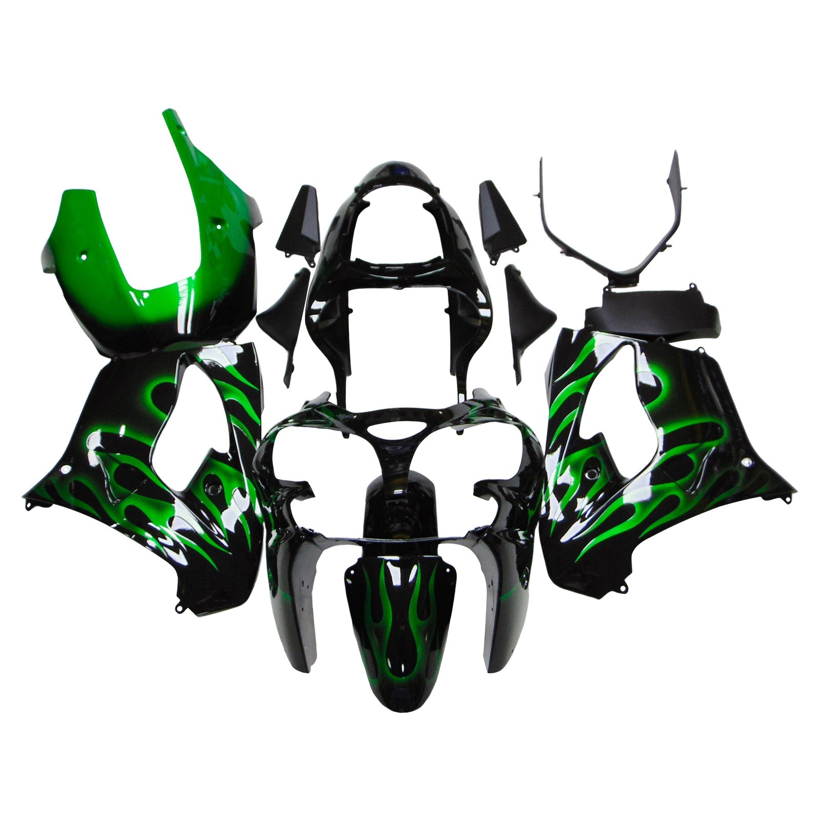 2000-2001 Kawasaki ZX9R Amotopart Injection Fairing Kit Bodywork Plastic ABS #105