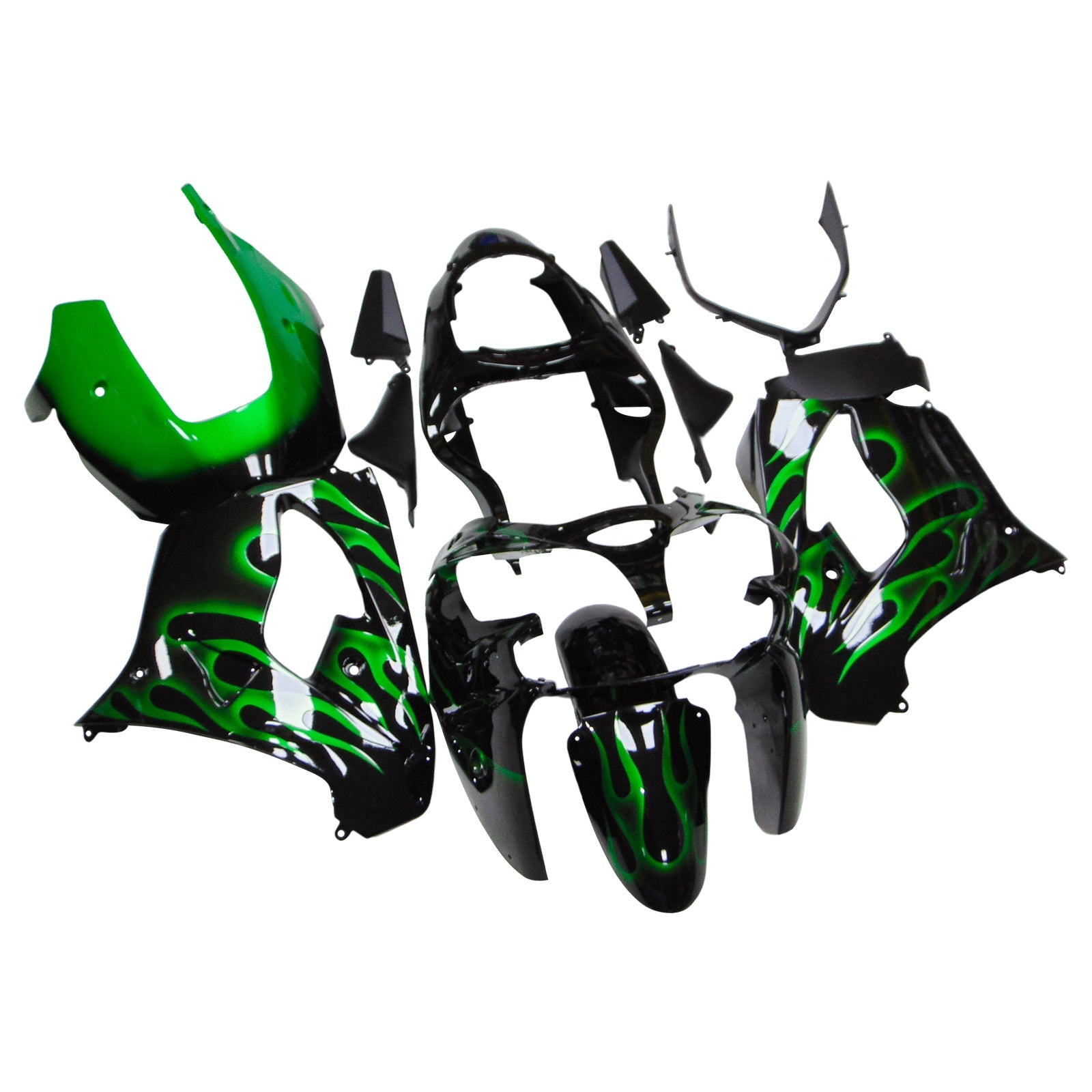 2000-2001 Kawasaki ZX9R Amotopart Injection Fairing Kit Bodywork Plastic ABS #105