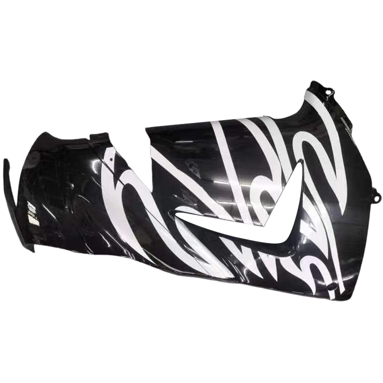 2004-2005 Kawasaki ZX 10R Black & Silver Flame Racing Fairings Generic
