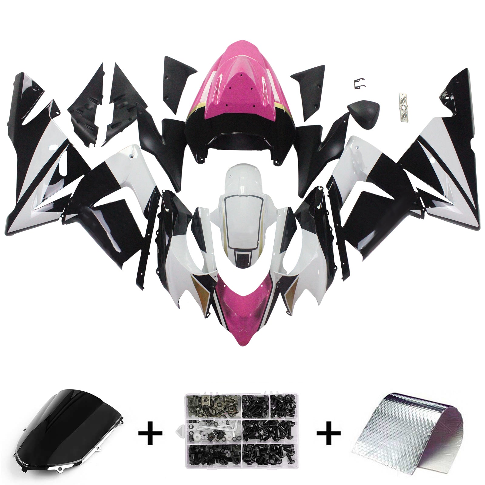 2004-2005 Kawasaki ZX10R Amotopart Injection Fairing Kit Bodywork Plastic ABS #110