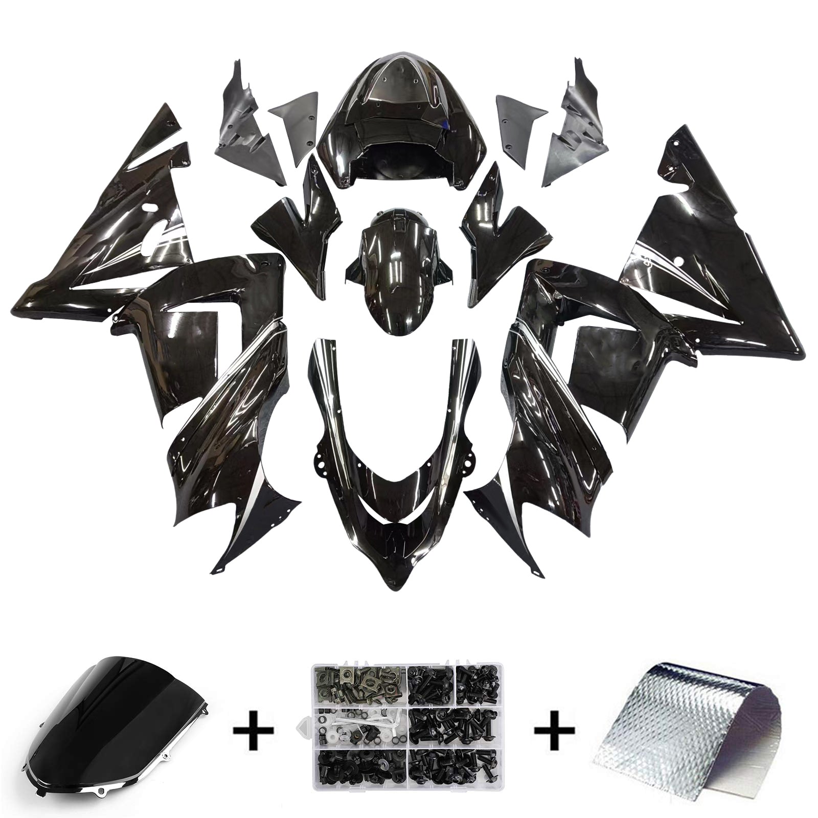 2004-2005 Kawasaki ZX10R Amotopart Injection Fairing Kit Bodywork Plastic ABS #127