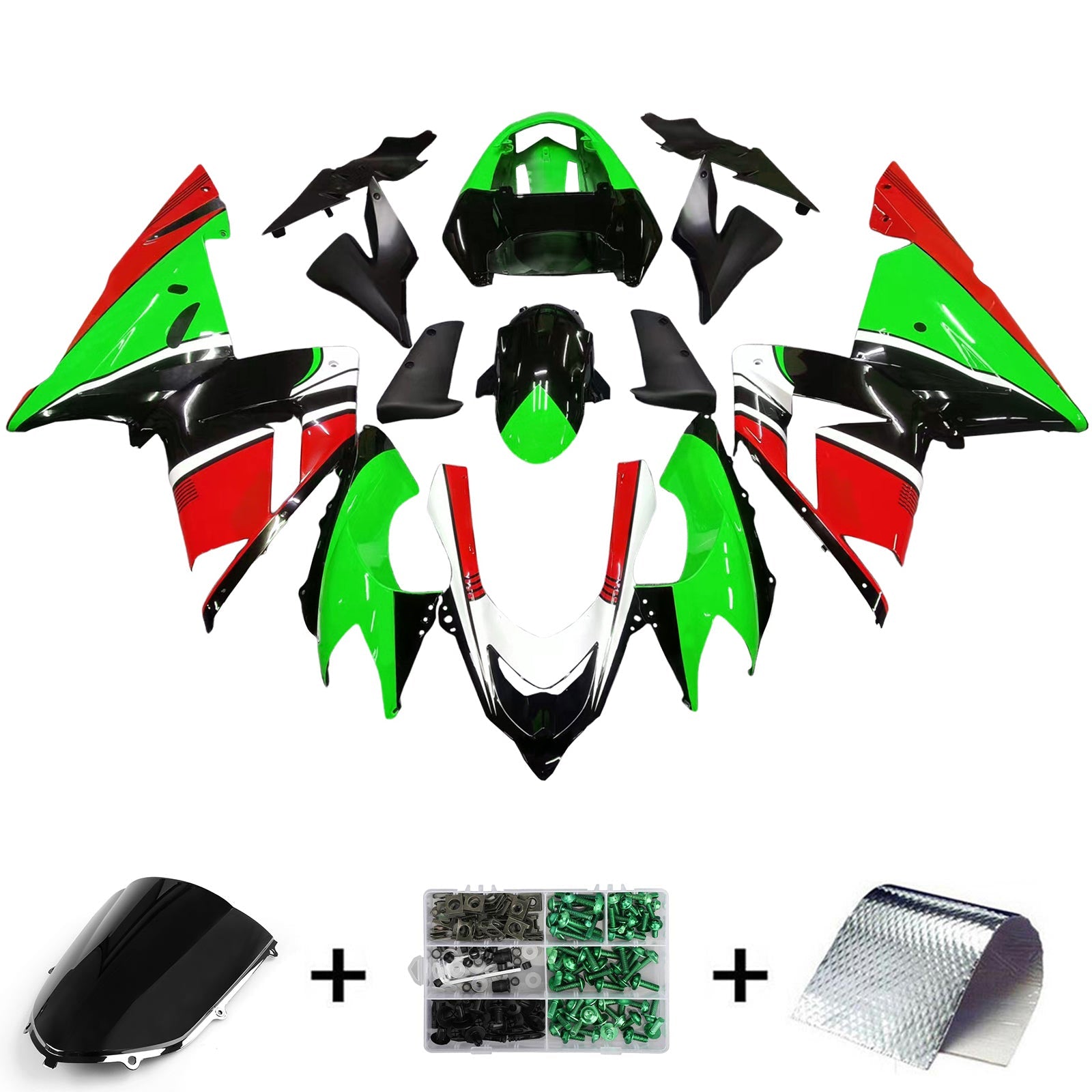 2004-2005 Kawasaki ZX10R Fairing Kit Bodywork Plastic ABS