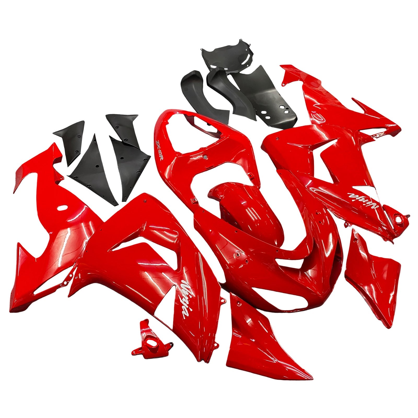 2006-2007 Kawasaki ZX 10R Red Racing Fairings Generic