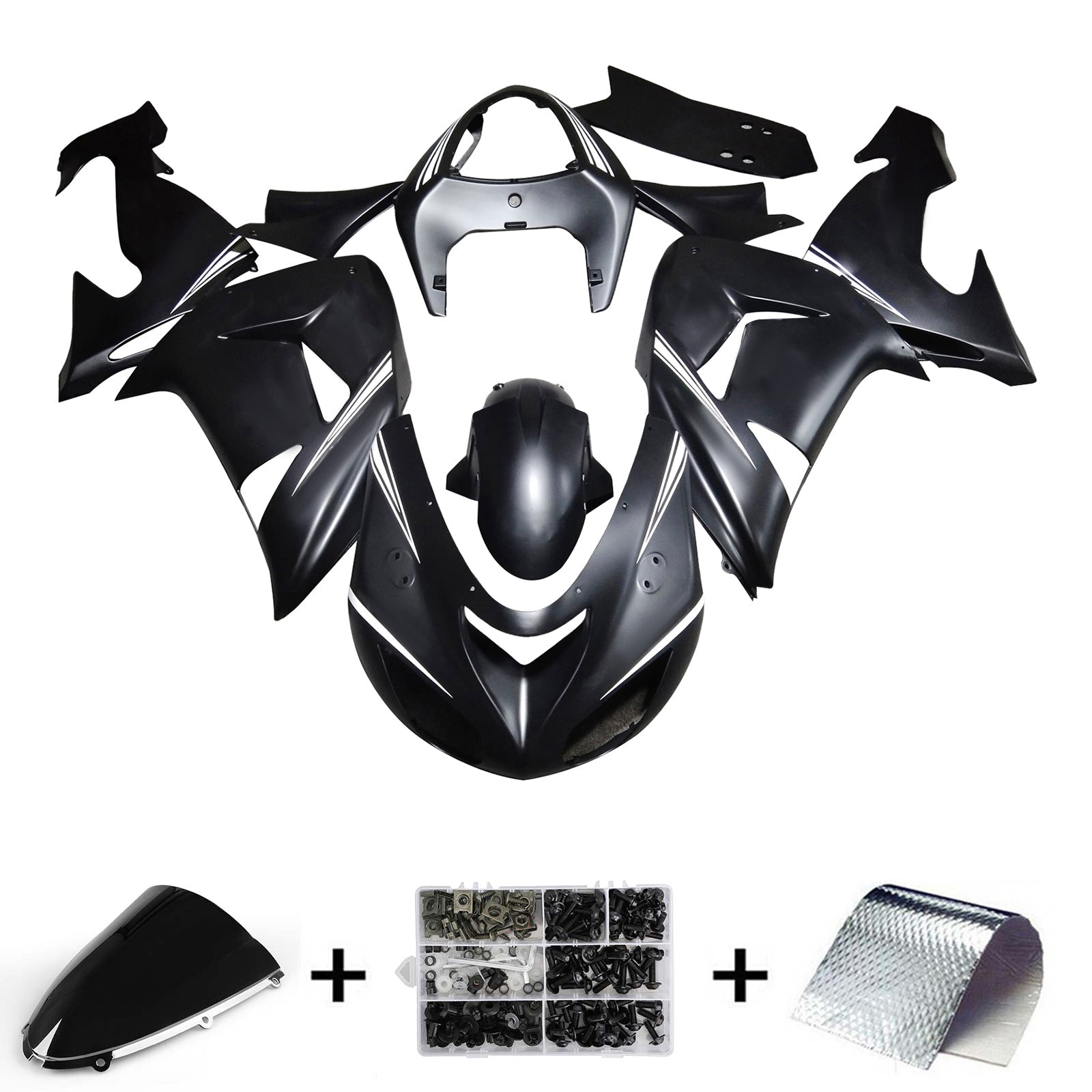 2006-2007 Kawasaki ZX10R Amotopart Injection Fairing Kit Bodywork Plastic ABS #110