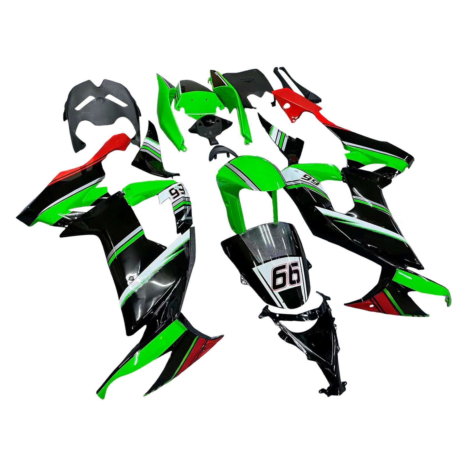 2008-2010 Kawasaki ZX10R Injection Fairing Kit Bodywork Plastic ABS#142