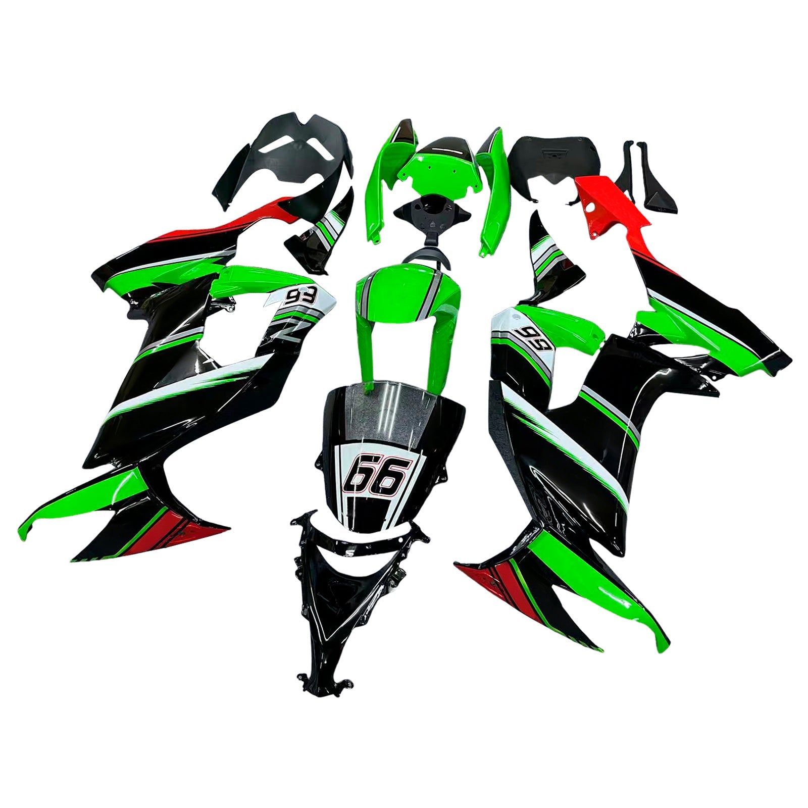2008-2010 Kawasaki ZX10R Injection Fairing Kit Bodywork Plastic ABS#142