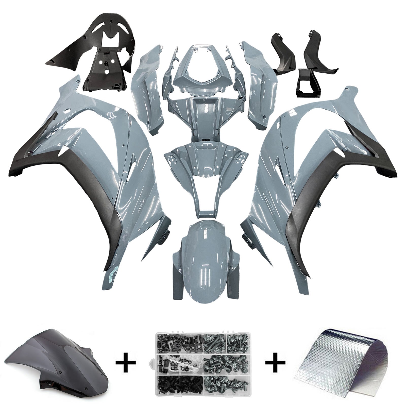 2011-2015 Kawasaki ZX10R Amotopart Injection Fairing Kit Bodywork Plastic ABS #110