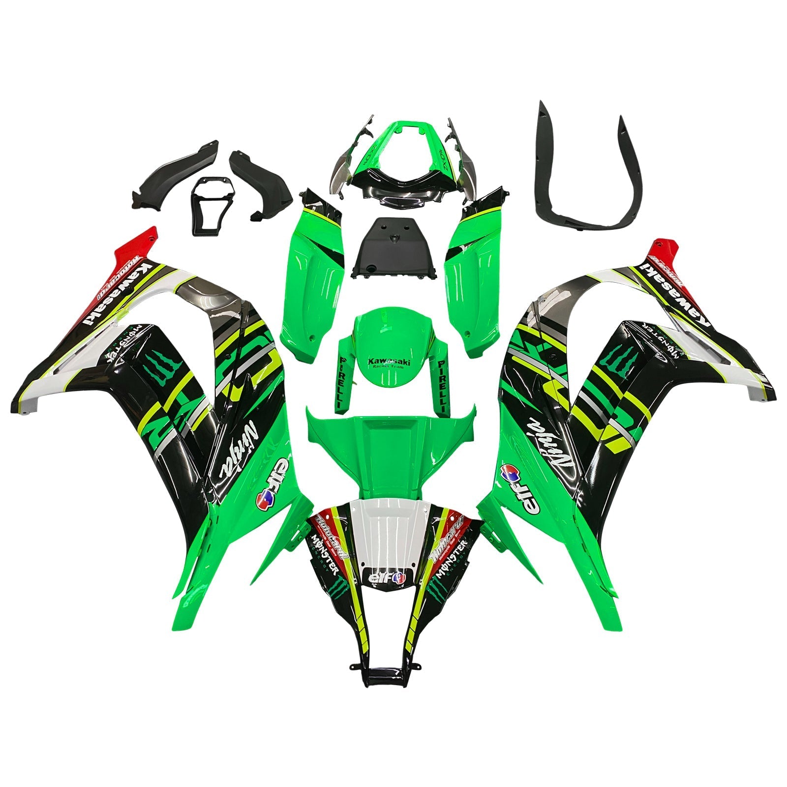 2011-2015 Kawasaki ZX10R Amotopart Injection Fairing Kit Bodywork Plastic ABS #115