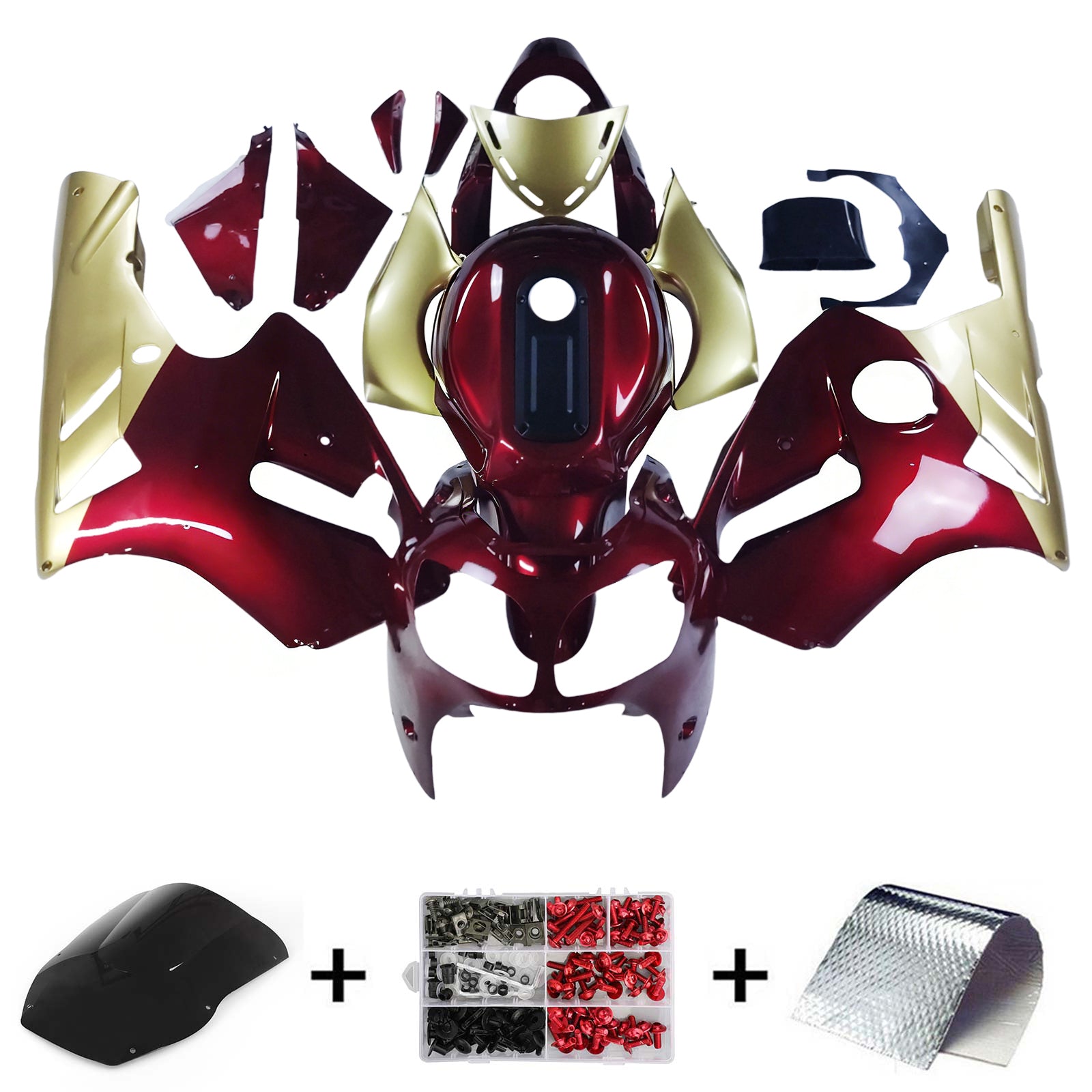 2000-2001 Kawasaki ZX12R Amotopart Injection Fairing Kit Bodywork Plastic ABS #108
