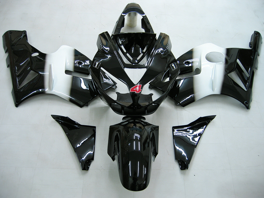 2002-2005 Ninja ZX12R Black White West Bodywork Fairing ABS Injection Molded Plastics Set 3# Generic