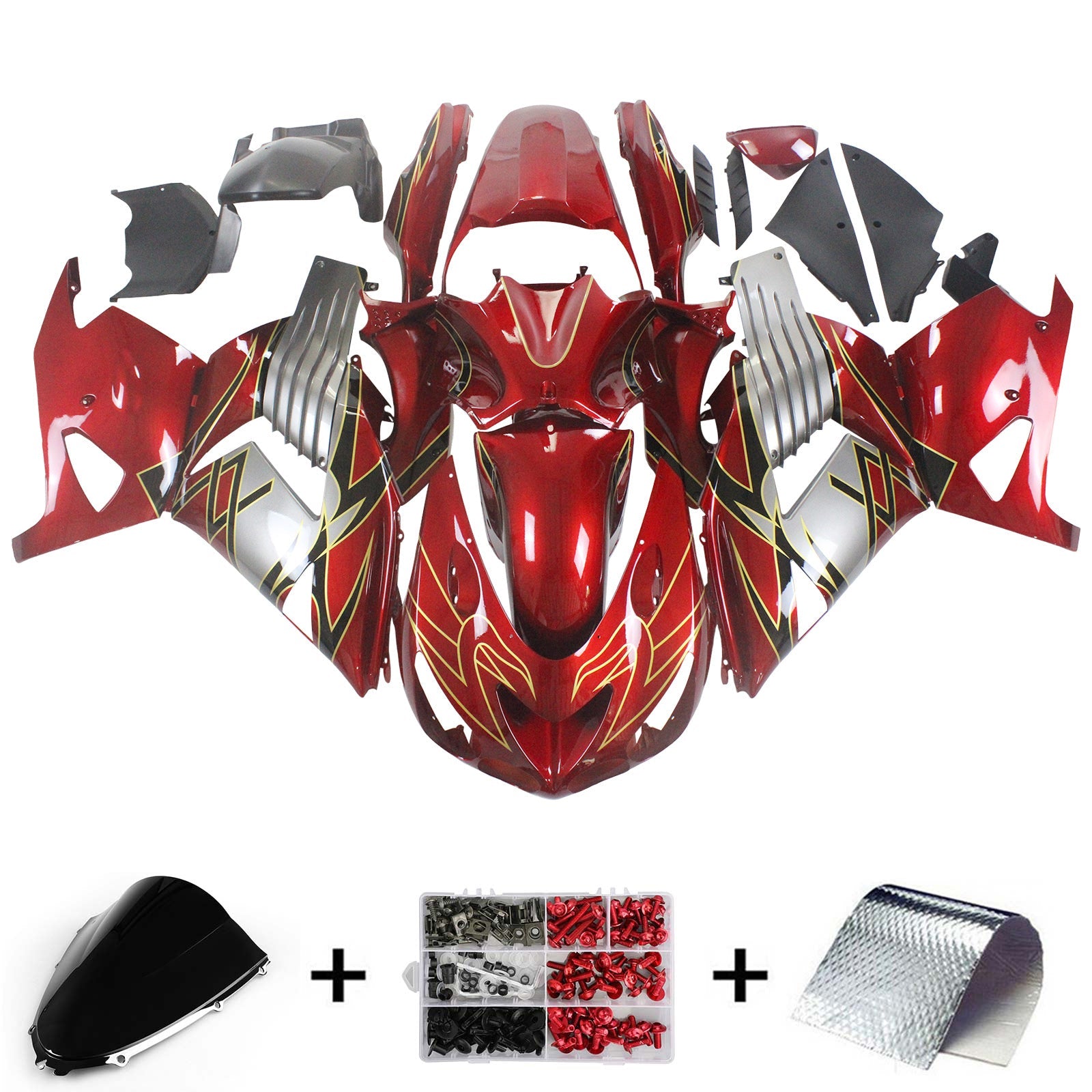 2006-2011 Kawasaki ZX14R Fairing Kit Bodywork Plastic ABS