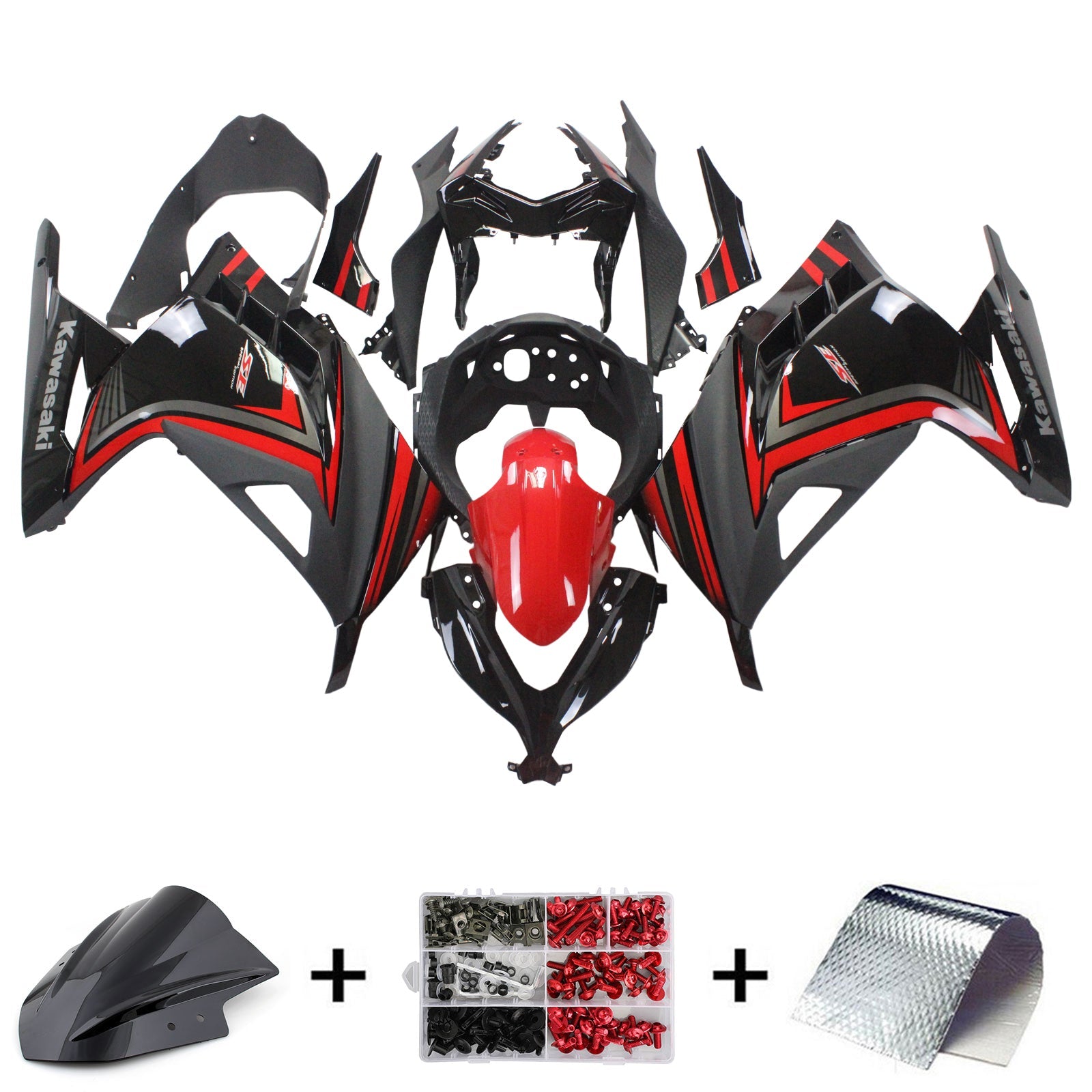 2013-2024 Kawasaki EX300/Ninja300 Injection Fairing Kit Bodywork Plastic ABS