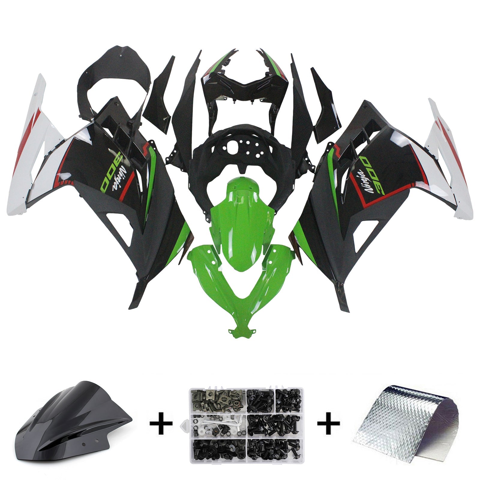2013-2024 Kawasaki EX300/Ninja300 Injection Fairing Kit Bodywork Plastic ABS