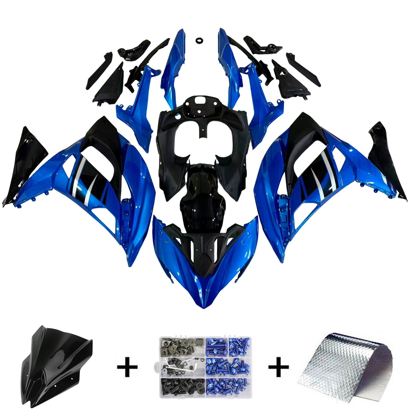 2017-2019 Kawasaki ER6F/Ninja650R Amotopart Injection Fairing Kit Bodywork Plastic ABS #102