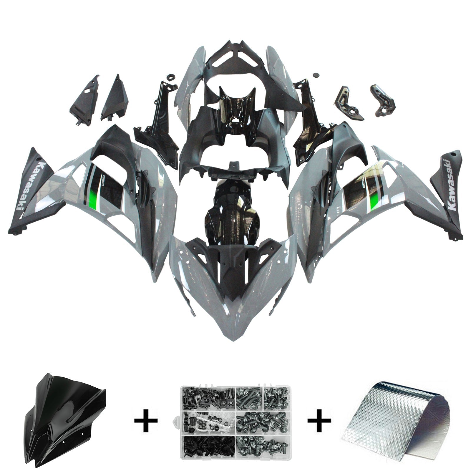 2017-2019 Kawasaki ER6F/Ninja650R Amotopart Injection Fairing Kit Bodywork Plastic ABS #105