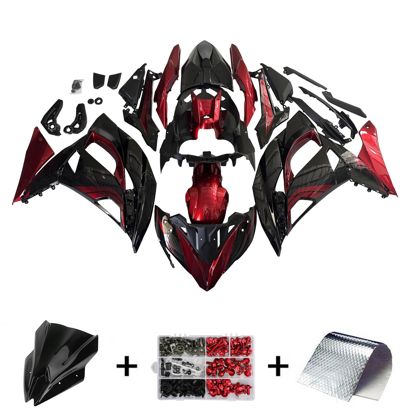 Injection Fairing Kit Bodywork Plastic ABS fit For Kawasaki ER-6F Ninja650R 2017-2019