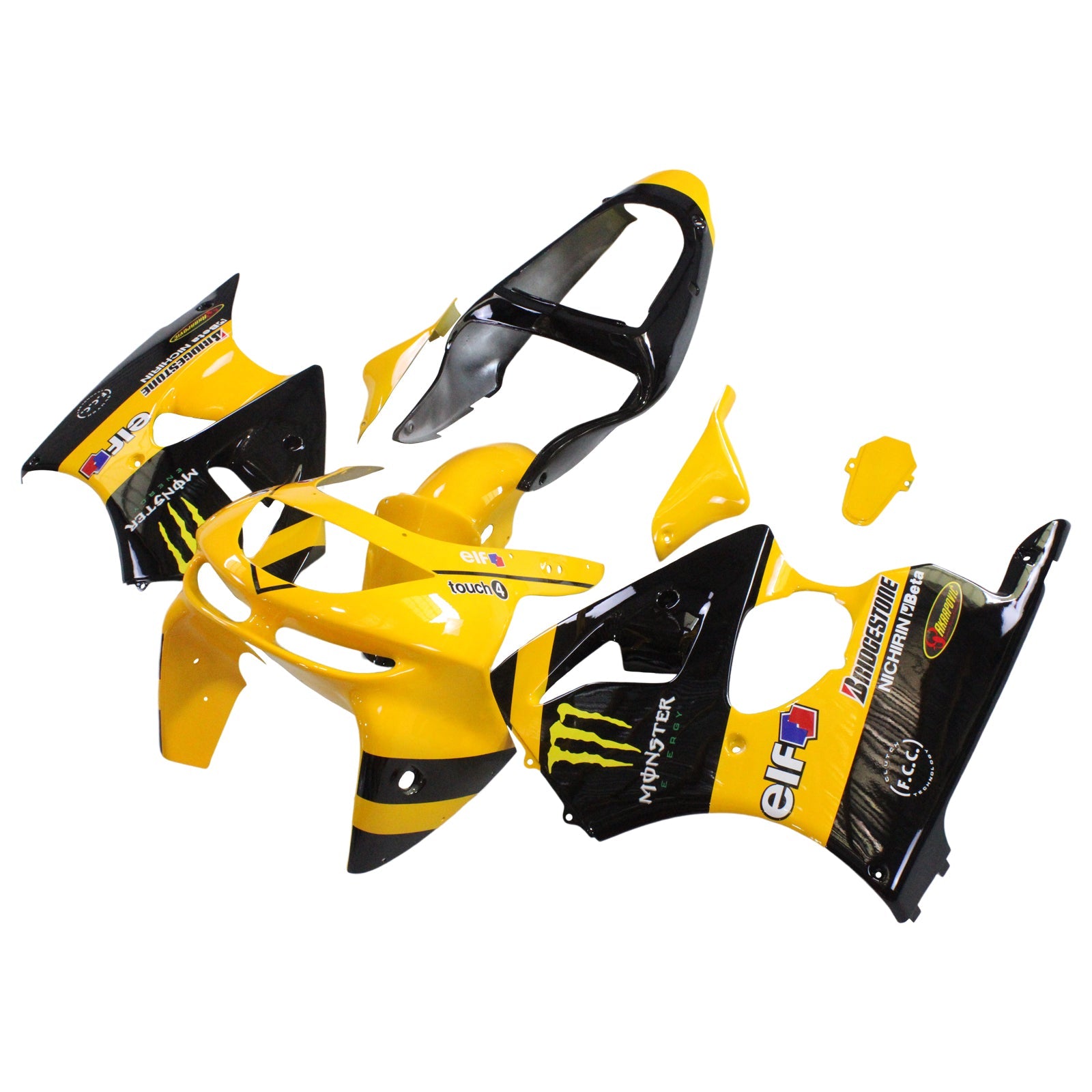 1998-1999 Kawasaki ZX6R Amotopart Injection Fairing Kit Bodywork Plastic ABS #101