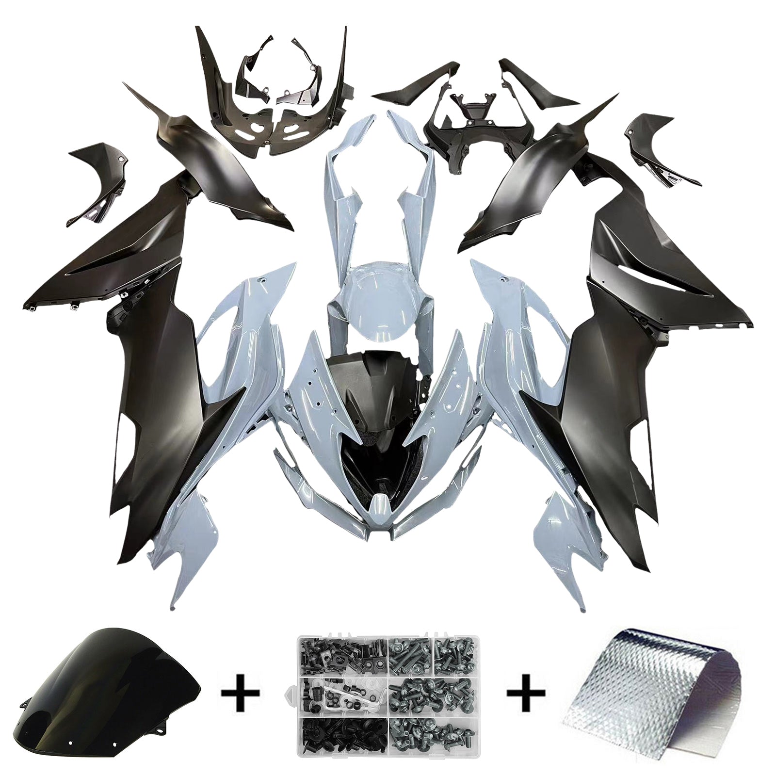 2019-2020 Kawasaki ZX6R Amotopart Injection Fairing Kit Bodywork Plastic ABS #101