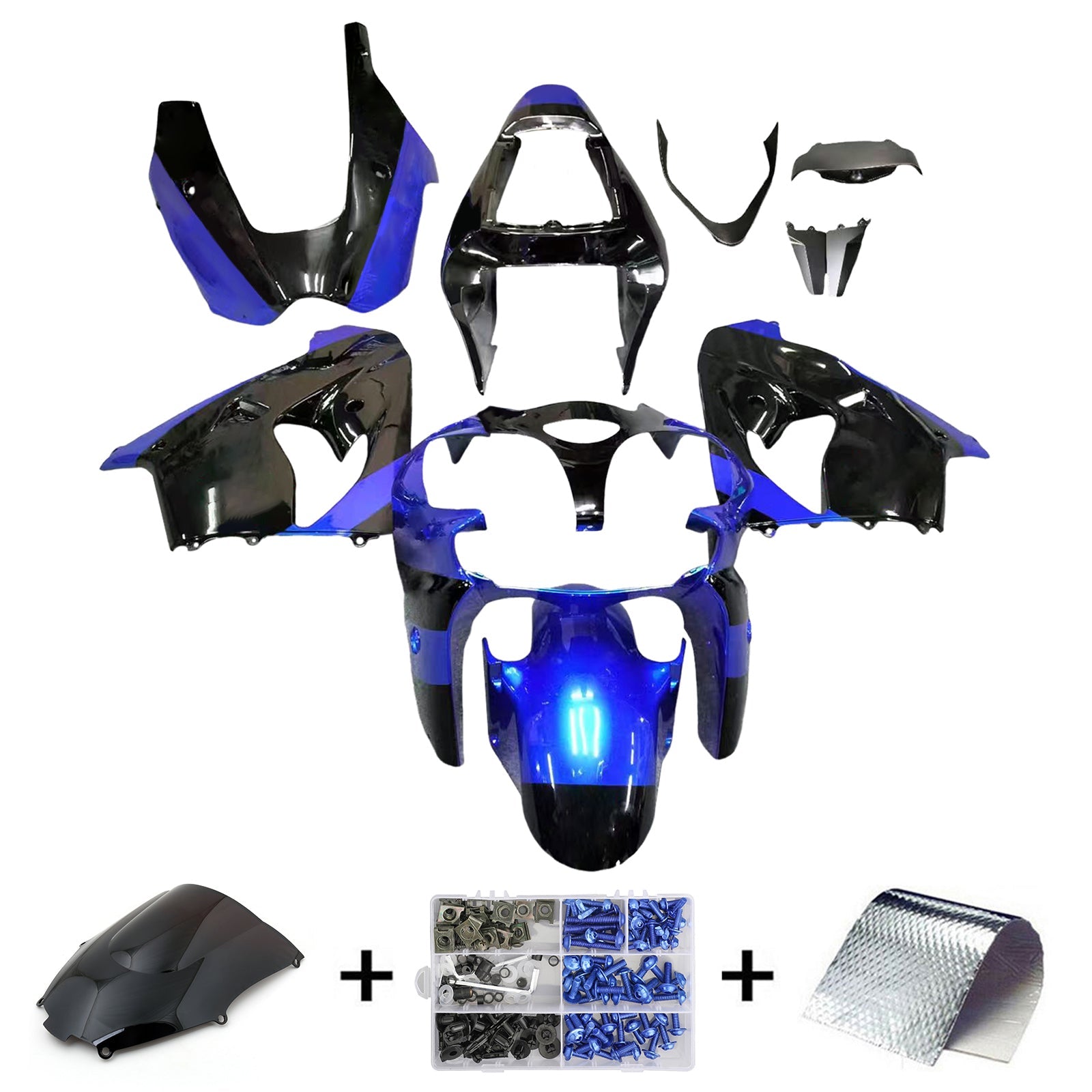 2002-2003 Kawasaki ZX9R Injection Fairing Kit Bodywork Plastic ABS#126
