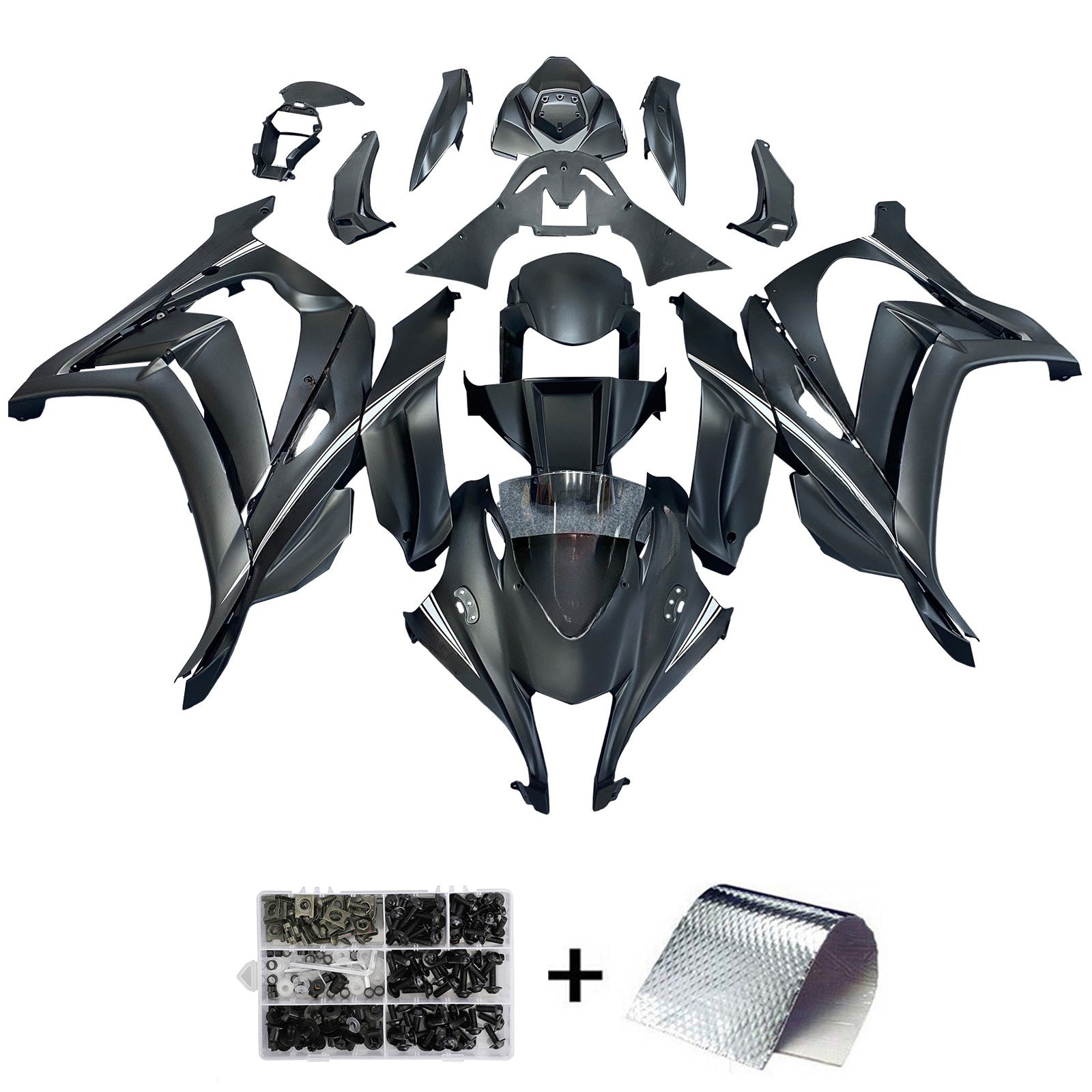 2016-2020 Kawasaki ZX10R Amotopart Injection Fairing Kit Bodywork Plastic ABS #122