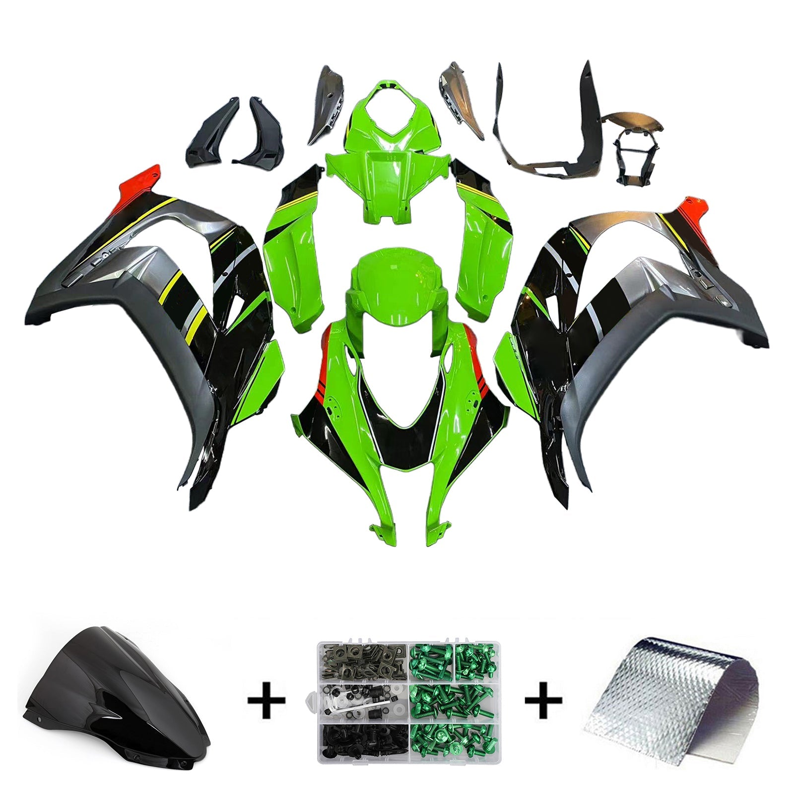 2016-2020 Kawasaki ZX10R Injection Fairing Kit Bodywork Plastic ABS#152