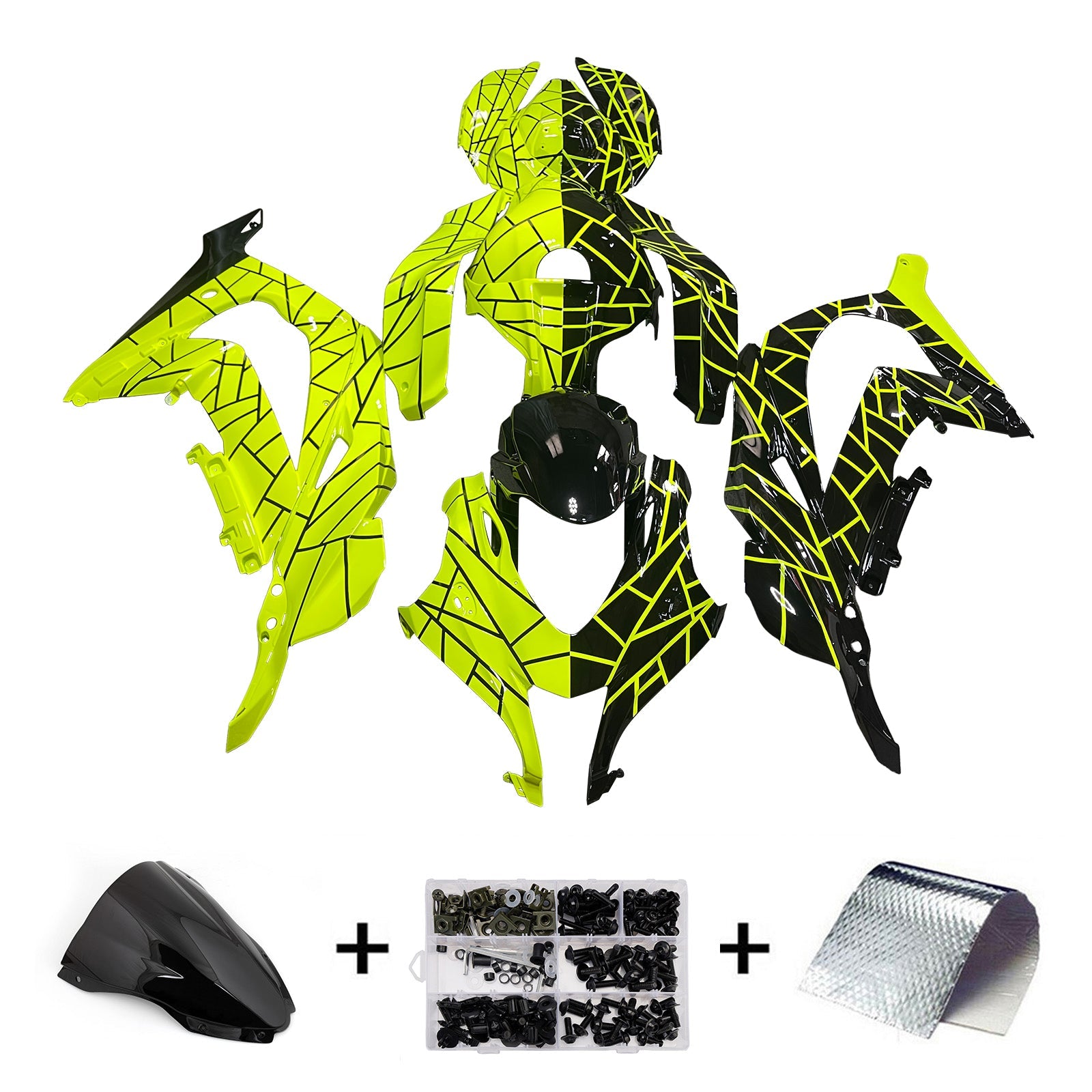 Injection Fairing Kit Bodywork Plastic ABS fit For Kawasaki ZX10R 2016-2020