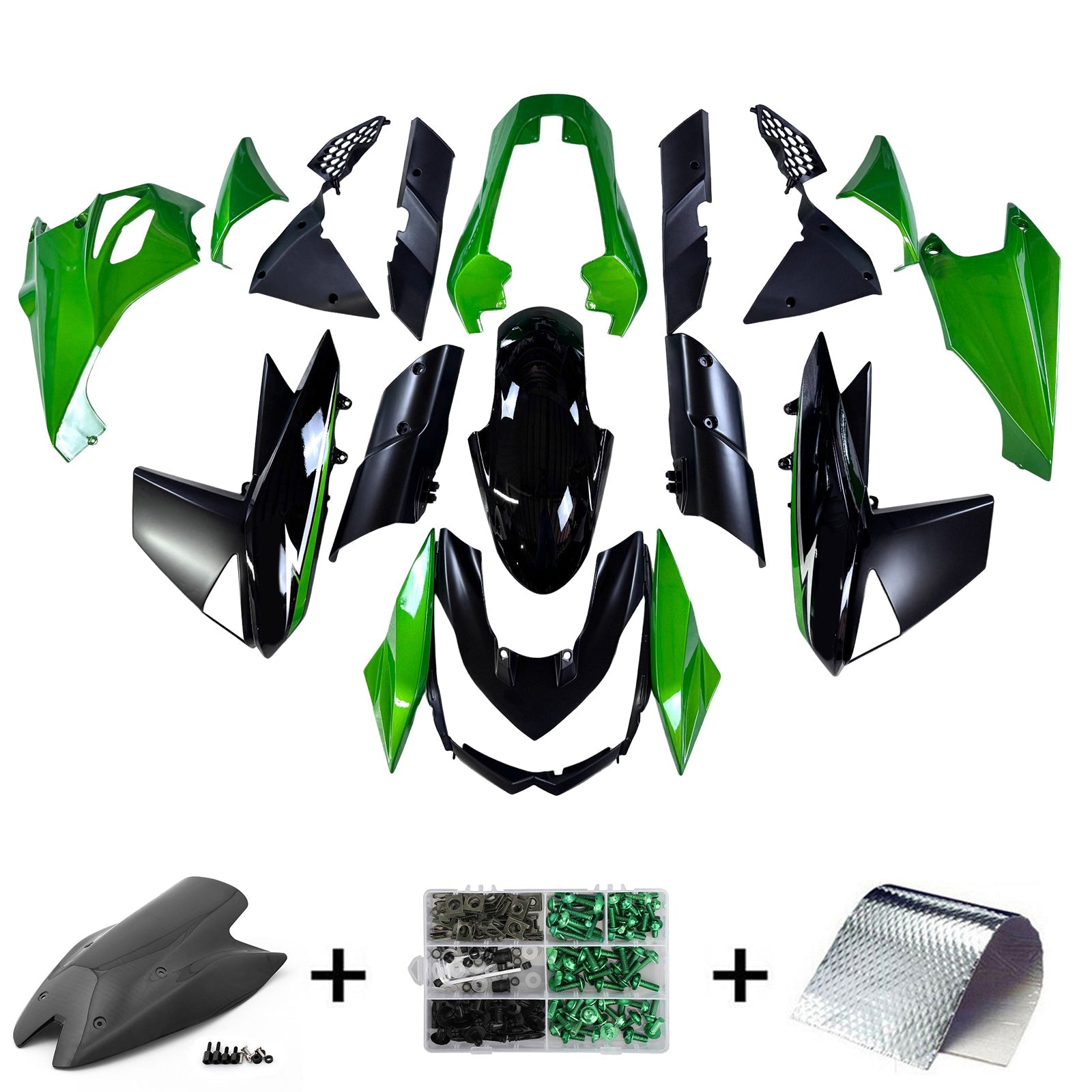 2010-2013 Kawasaki Z1000 Injection Fairing Kit Bodywork Plastic ABS#109