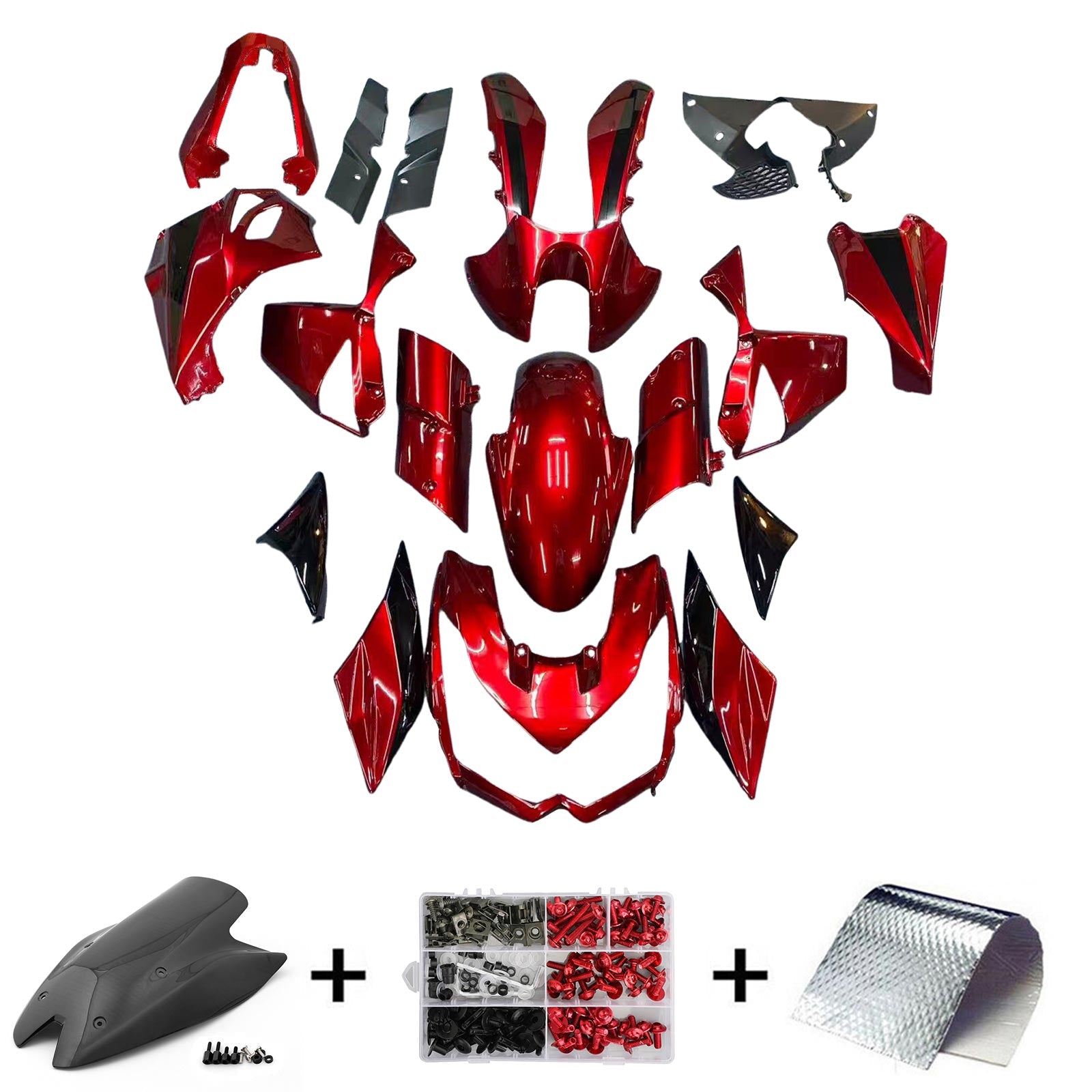 2010-2013 Kawasaki Z1000 Injection Fairing Kit Bodywork Plastic ABS#110