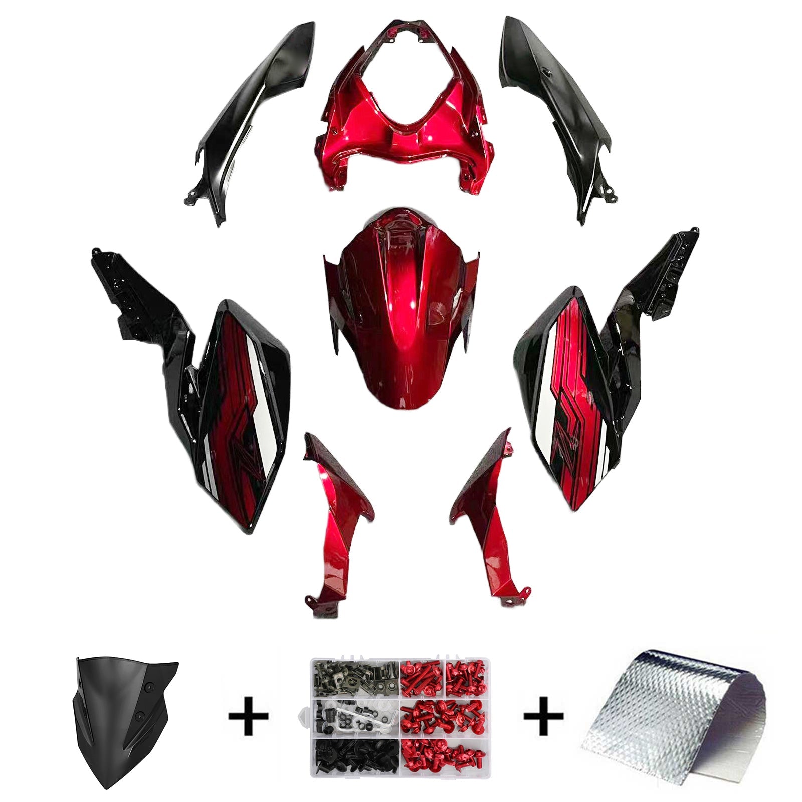 2018-2024 Kawasaki Z400 Amotopart Injection Fairing Kit Bodywork Plastic ABS #101