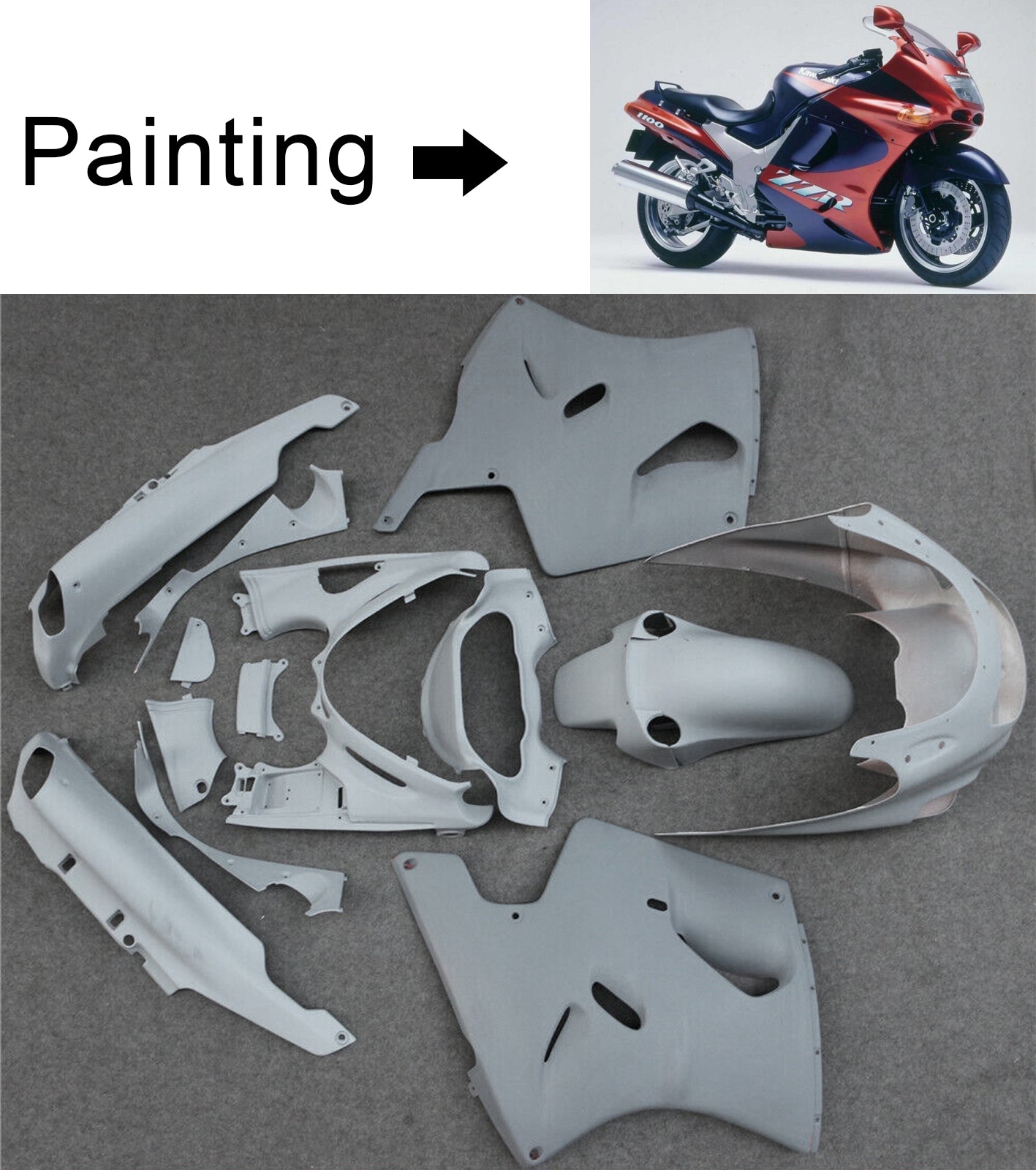 Kawasaki ZZR1100 1993-2003 ABS Injection Fairing Kit