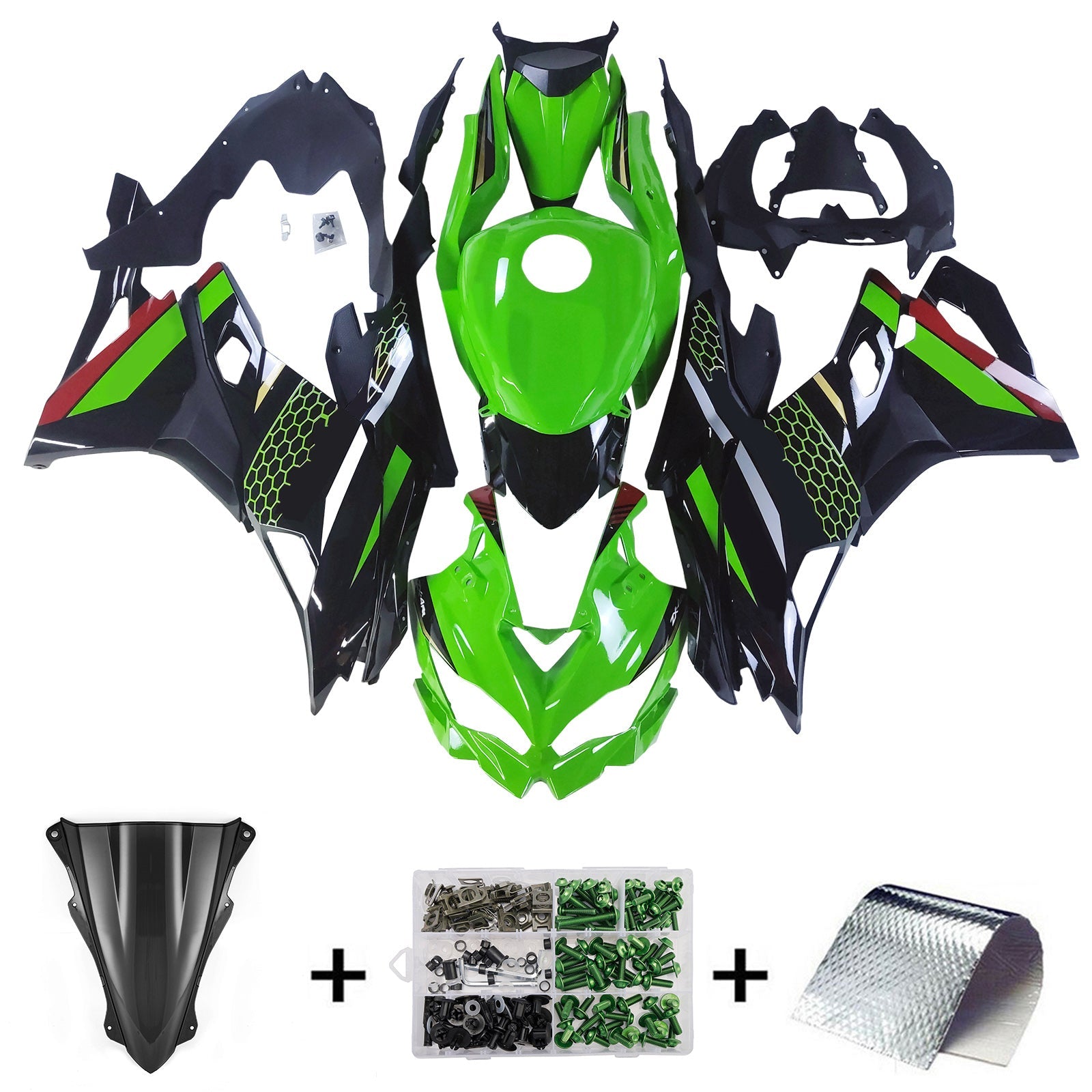 2019-2025 Kawasaki Ninja ZX-25R Amotopart Injection Fairing Kit Bodywork ABS #104