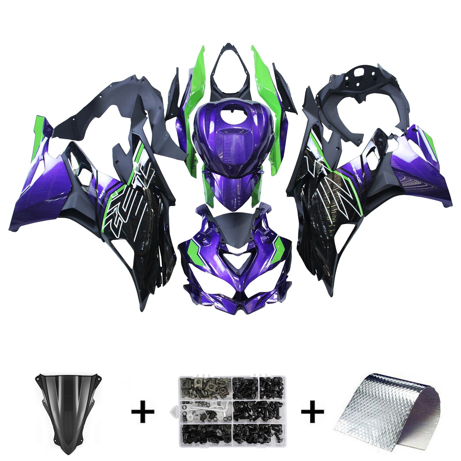 2019-2025 Kawasaki Ninja ZX-25R Amotopart Injection Fairing Kit Bodywork ABS #104