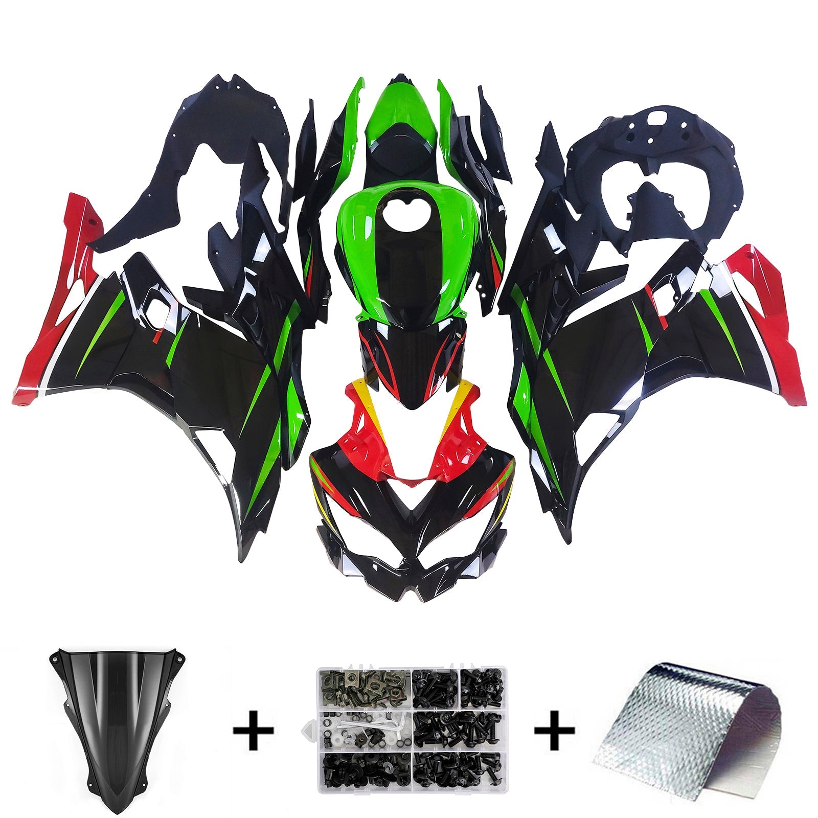 2019-2025 Kawasaki Ninja ZX-25R Amotopart Injection Fairing Kit Bodywork ABS #104