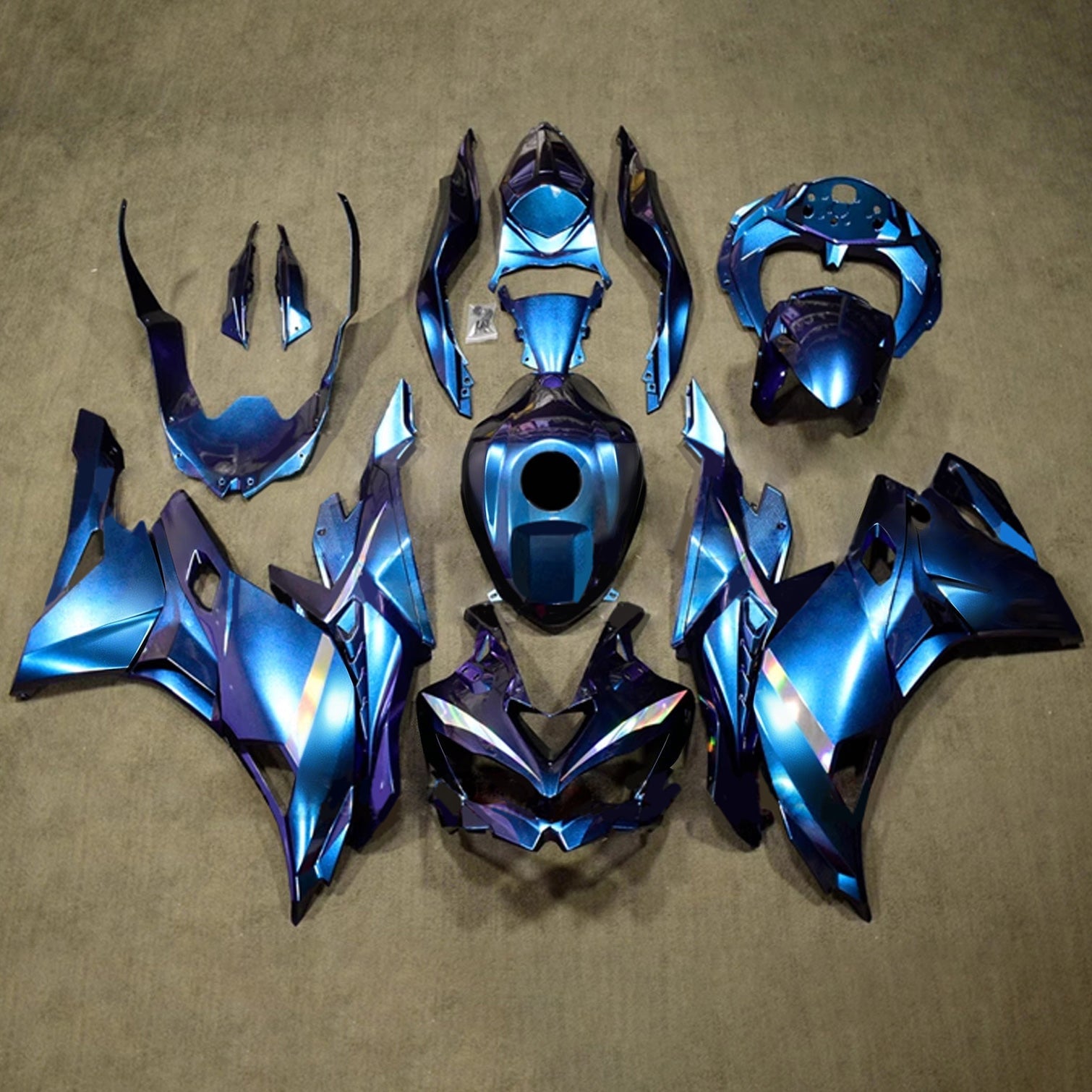 2019-2025 Kawasaki Ninja ZX-25R Amotopart Injection Fairing Kit Bodywork ABS #104