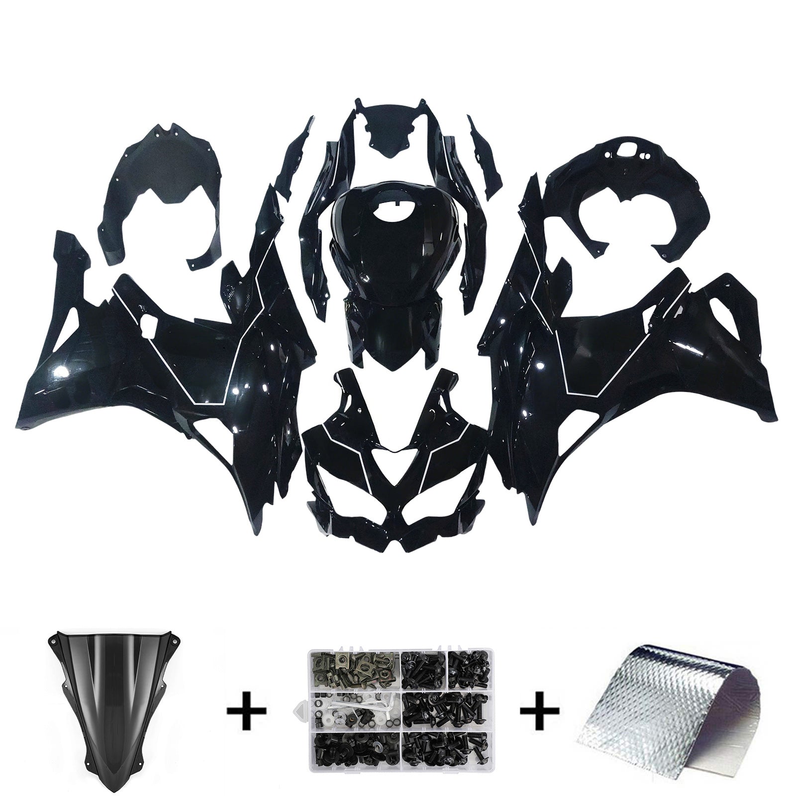 2019-2025 Kawasaki Ninja ZX-25R Amotopart Injection Fairing Kit Bodywork ABS #104