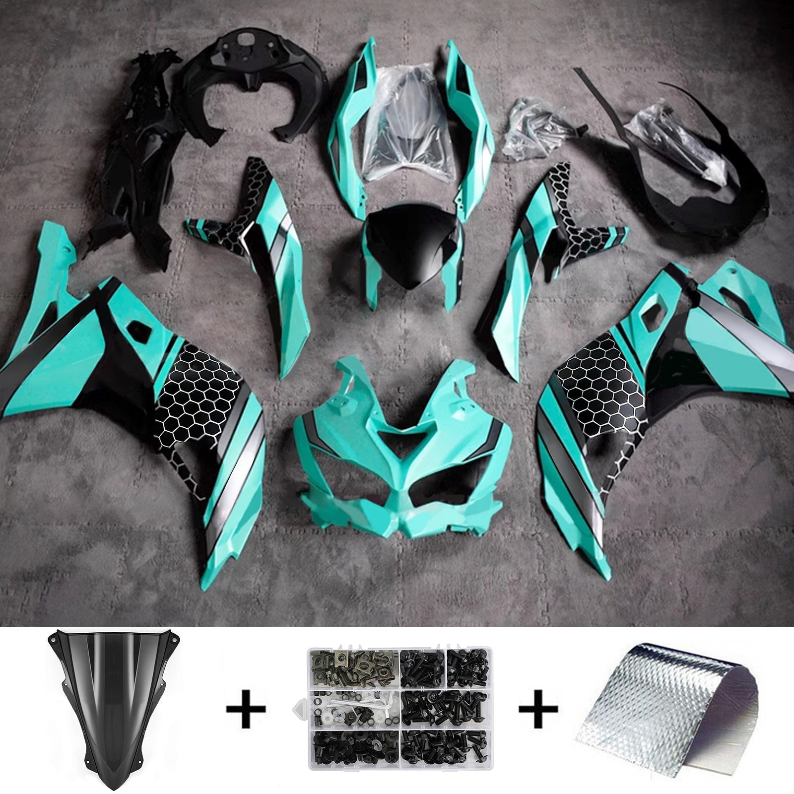 2019-2025 Kawasaki Ninja ZX-25R Amotopart Injection Fairing Kit Bodywork ABS #104