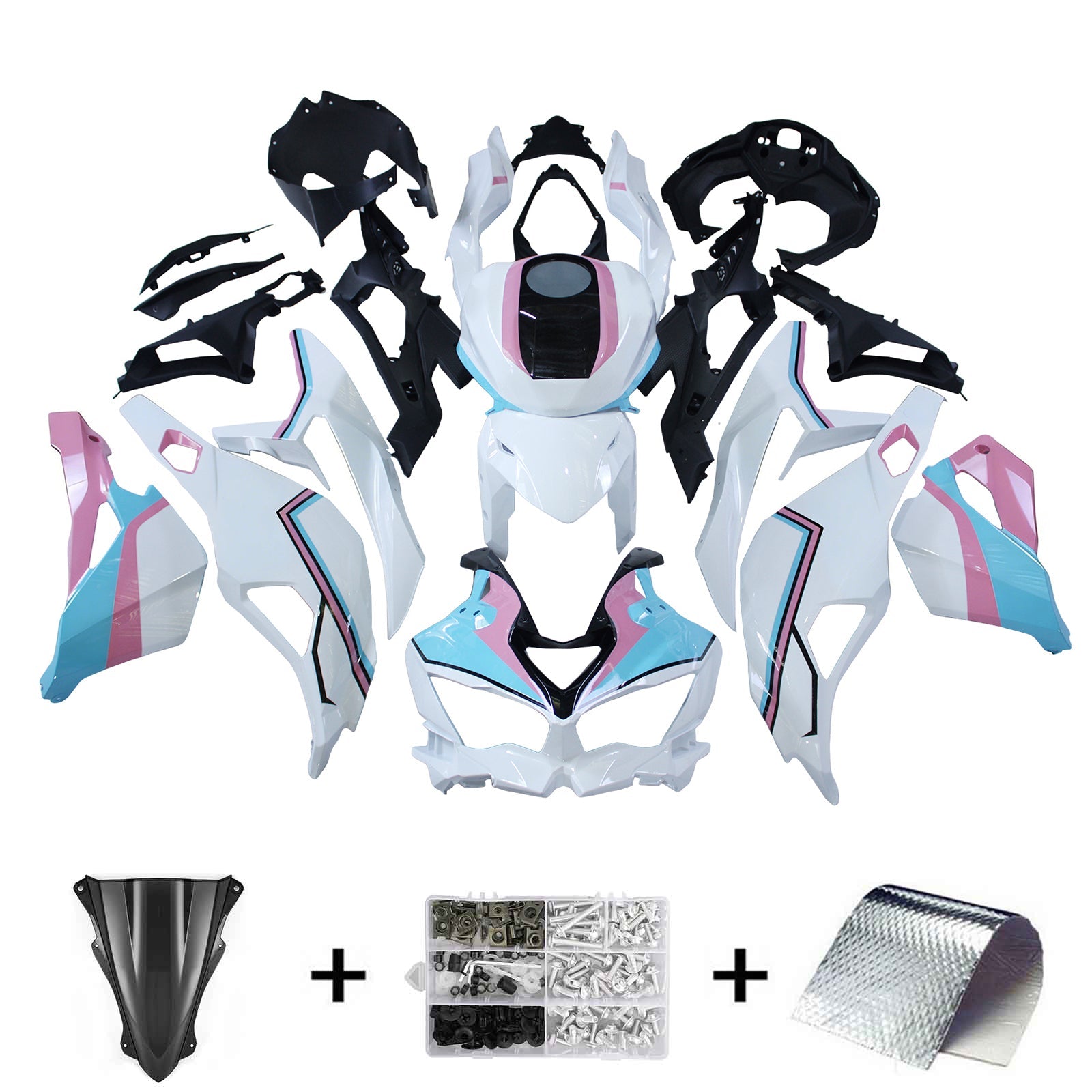 2019-2025 Kawasaki Ninja ZX-25R Amotopart Injection Fairing Kit Bodywork ABS #104