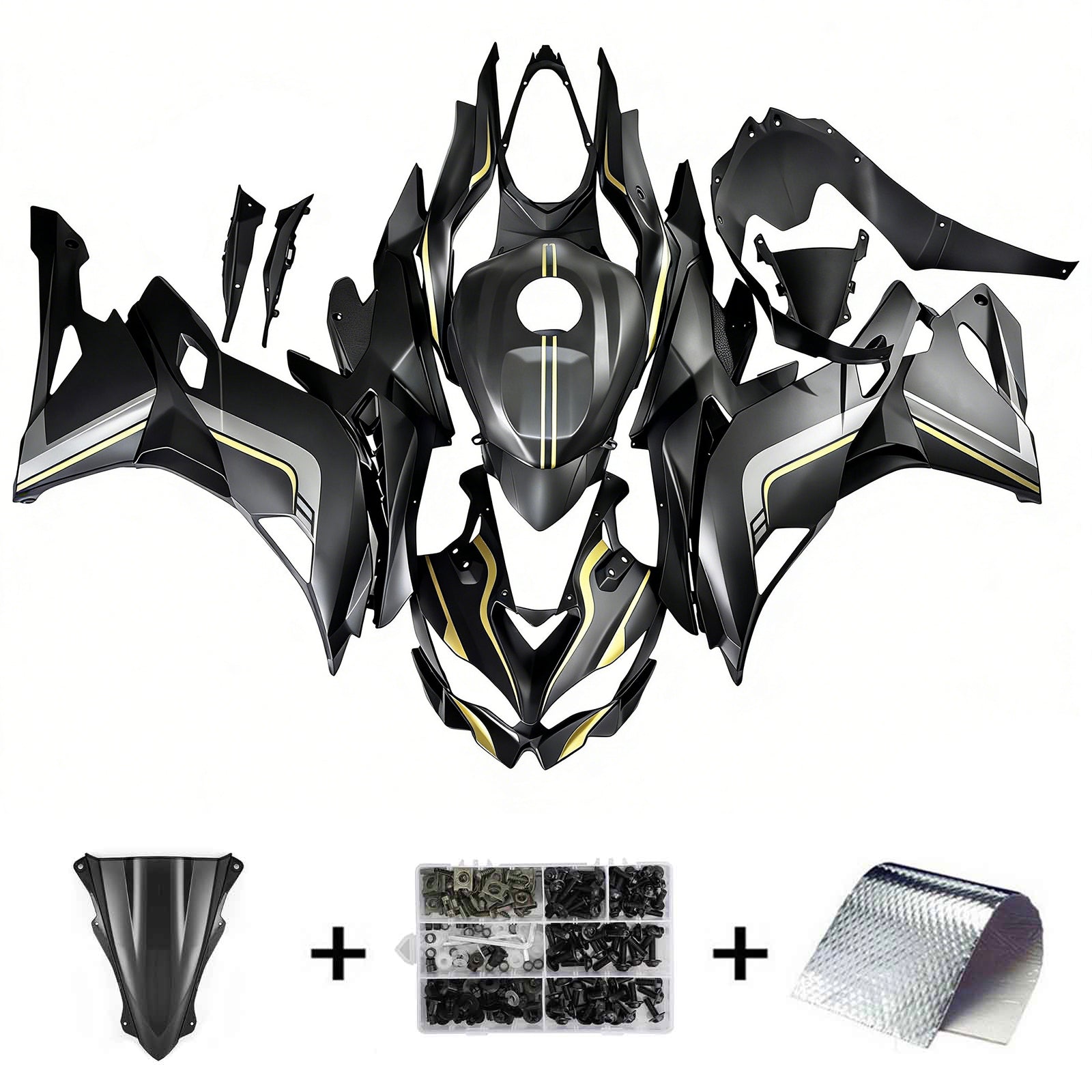 2019-2025 Kawasaki Ninja ZX-25R Amotopart Injection Fairing Kit Bodywork ABS #104