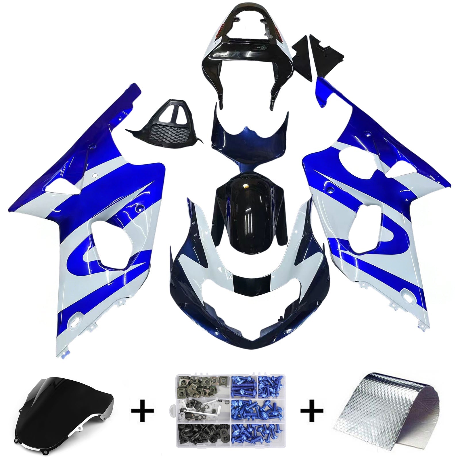 2000-2002 Suzuki GSXR 1000 Blue & Black GSXR Racing Amotopart Fairings