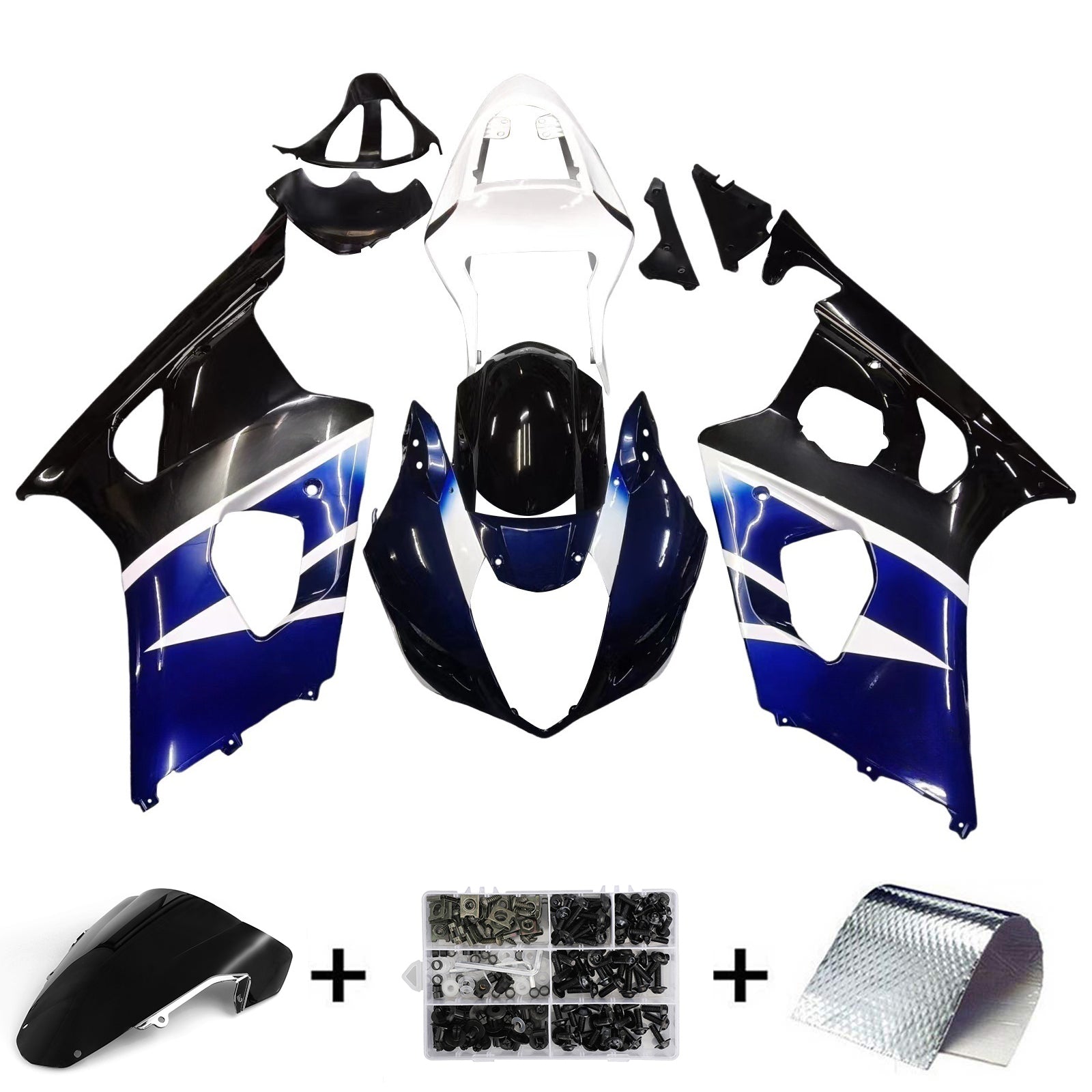 2003-2004 GSXR1000 Bodywork Fairing ABS Injection Molded Plastics Set Generic