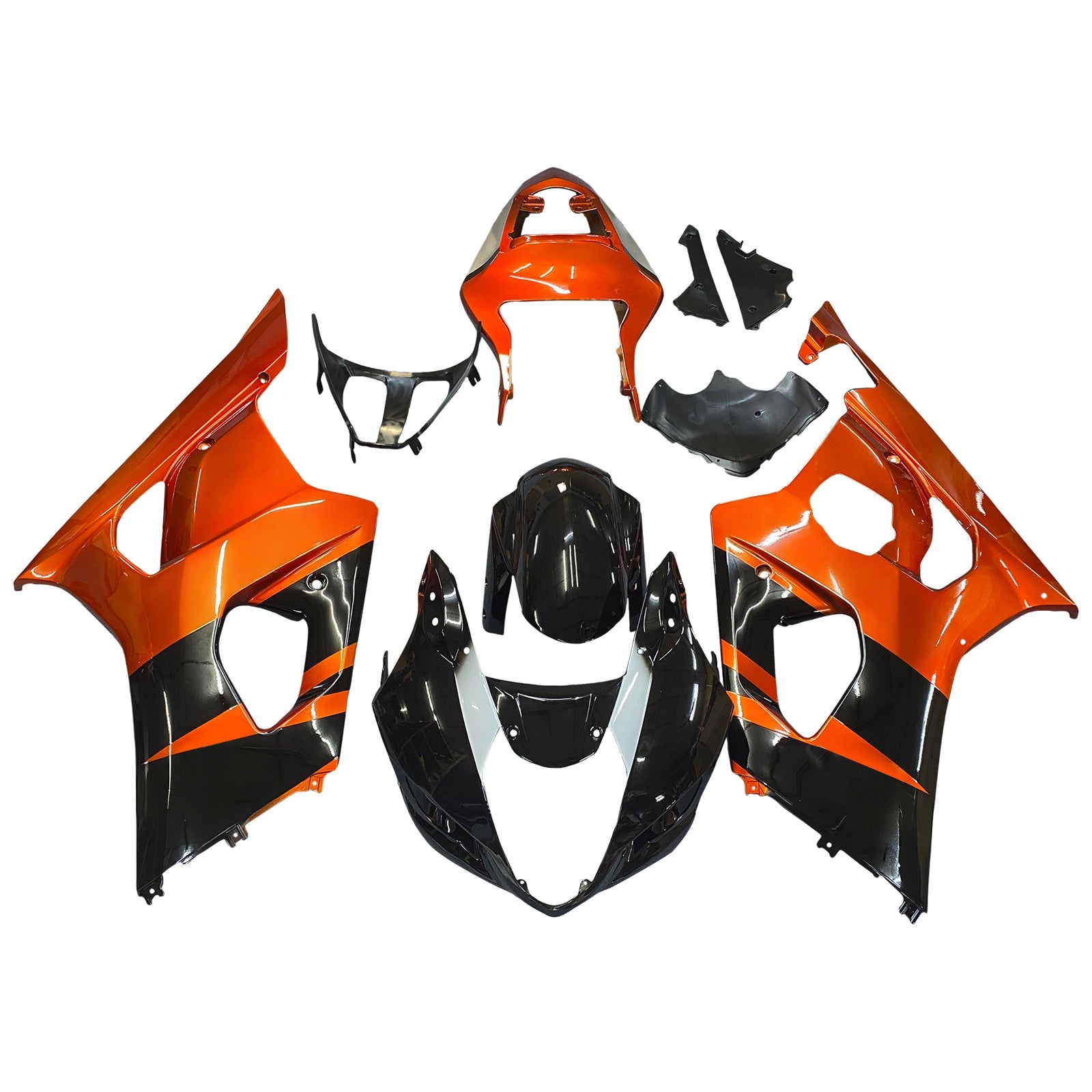 2003-2004 Suzuki GSXR 1000 Black Red GSXR Racing Fairings Generic